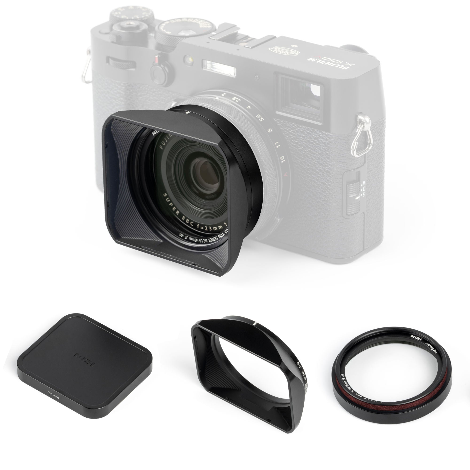 NiSi Jetmag Pro Lens Hood Kit for FUJIFILM X100 (Black)