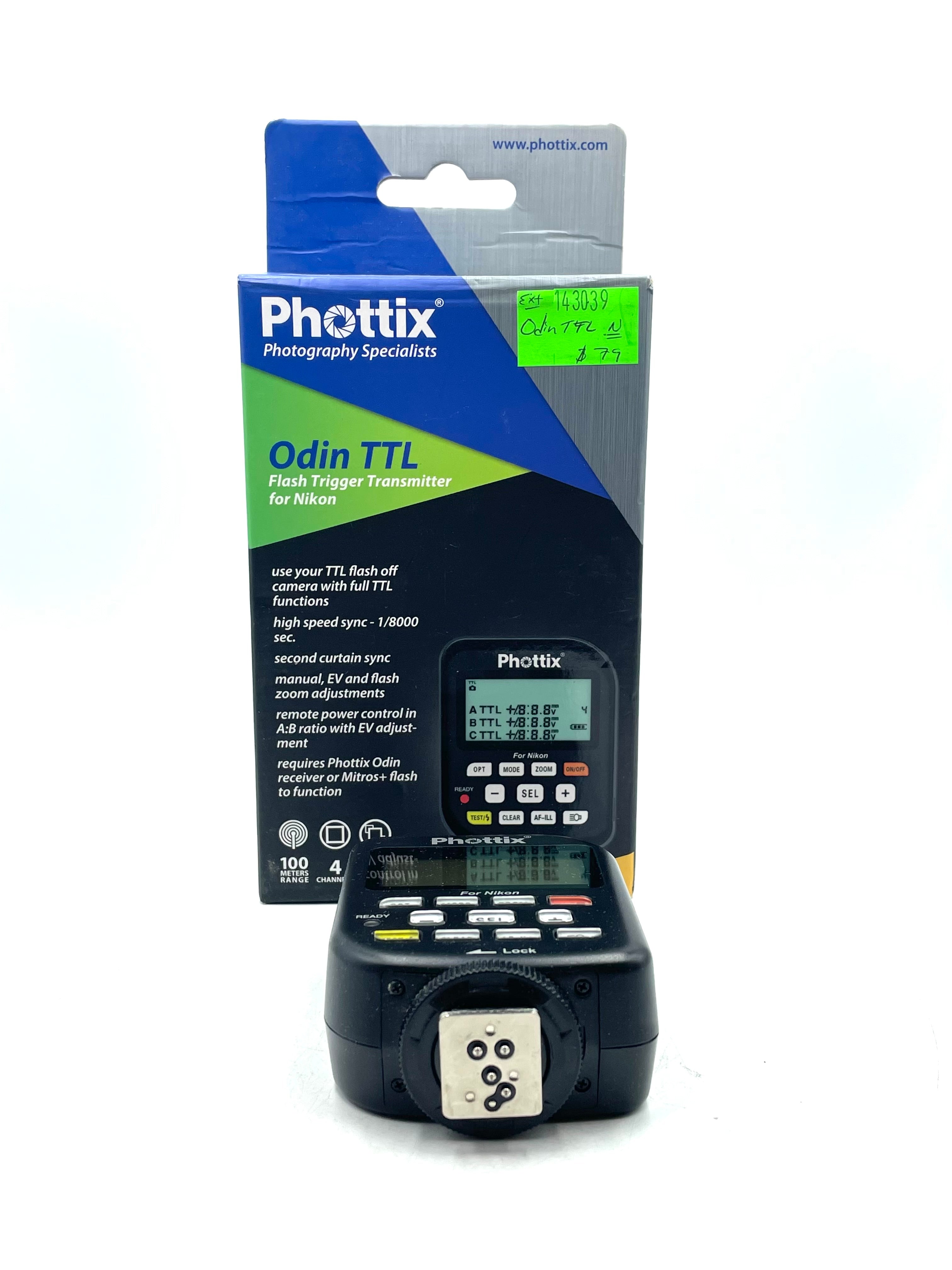 Used Phottix Odin TTL Trigger for Nikon W/ Box