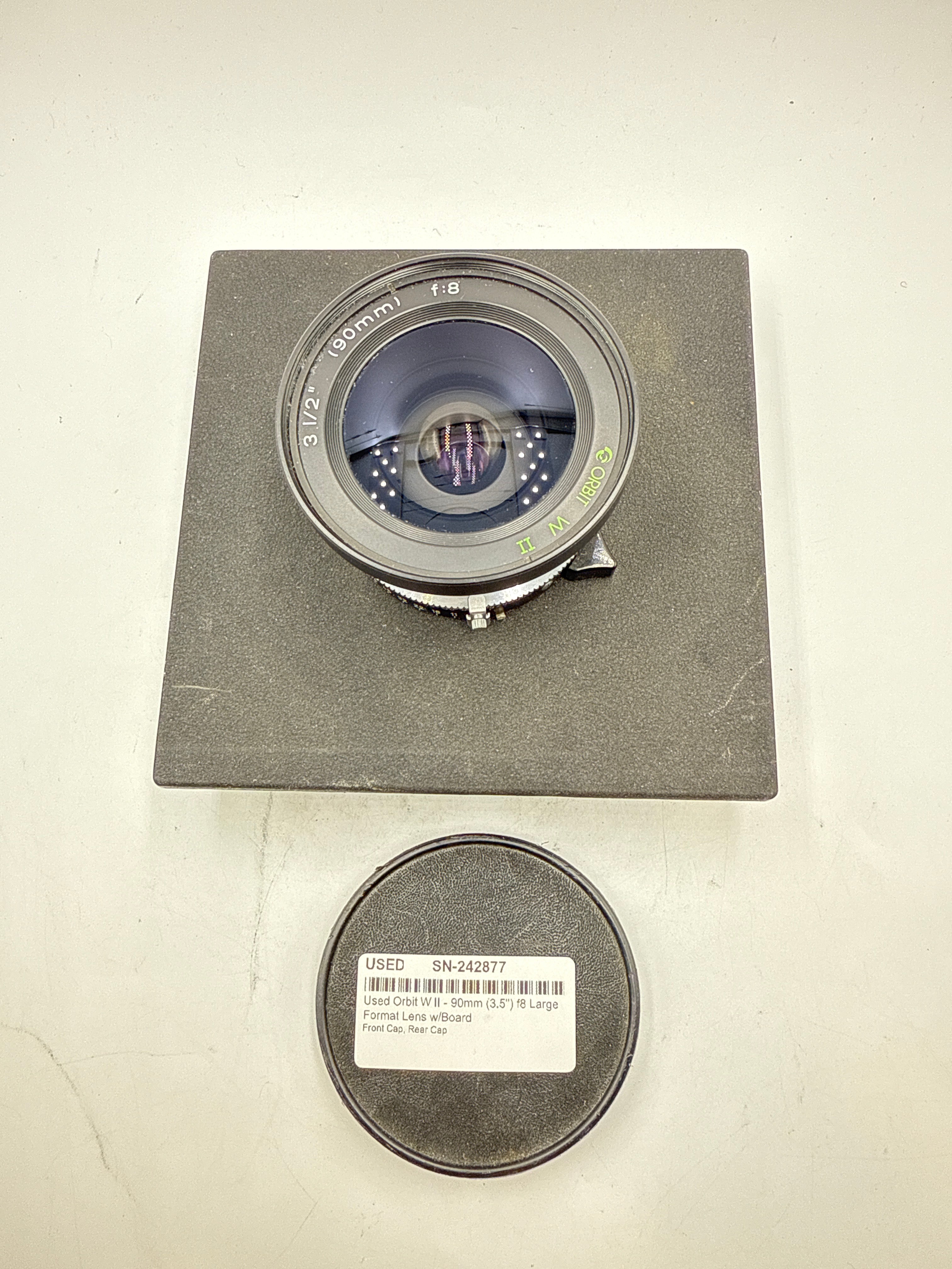 Used Orbit W II - 90mm (3.5") f8 Large Format Lens w/Board