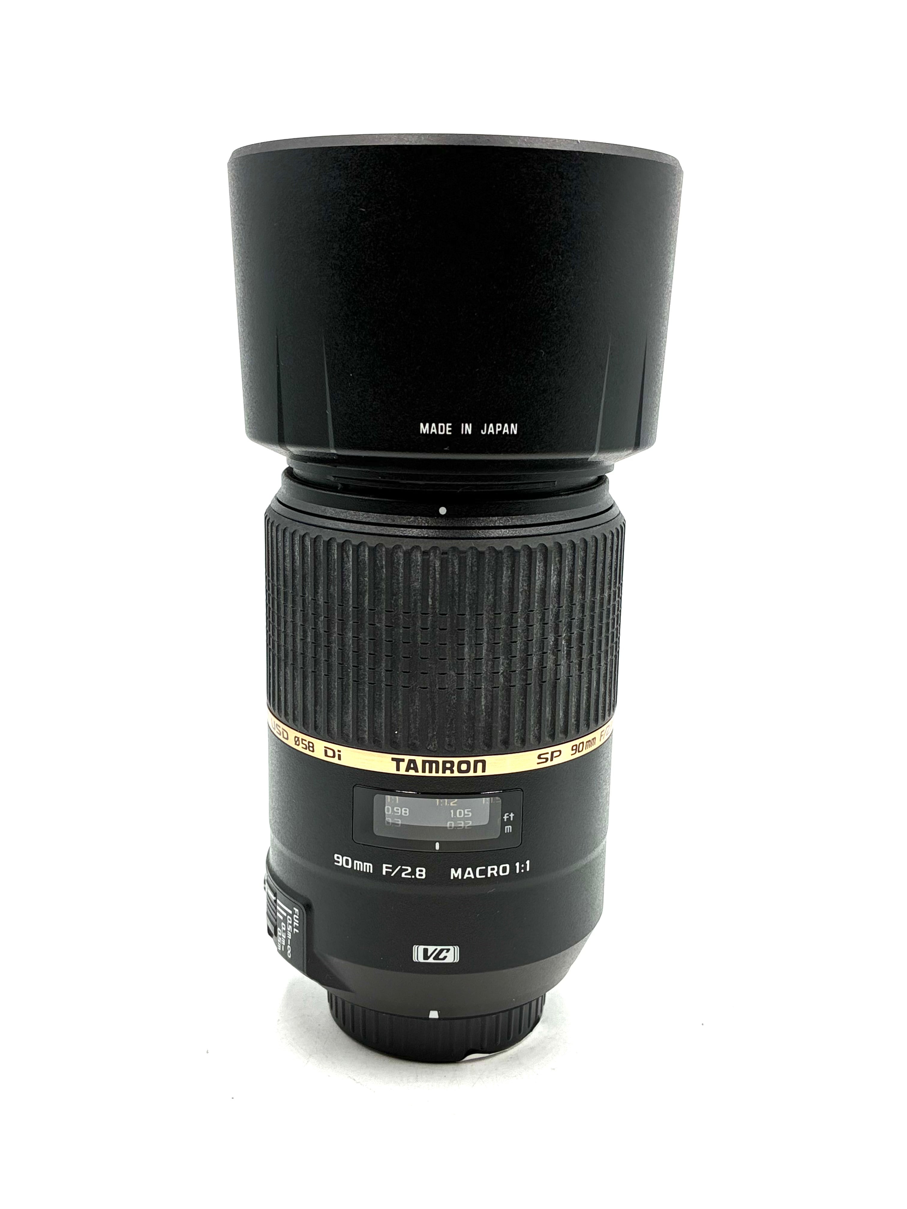USED Tamron SP 90mm F2.8 Di Macro 1:1 VC USD Lens (Nikon F)