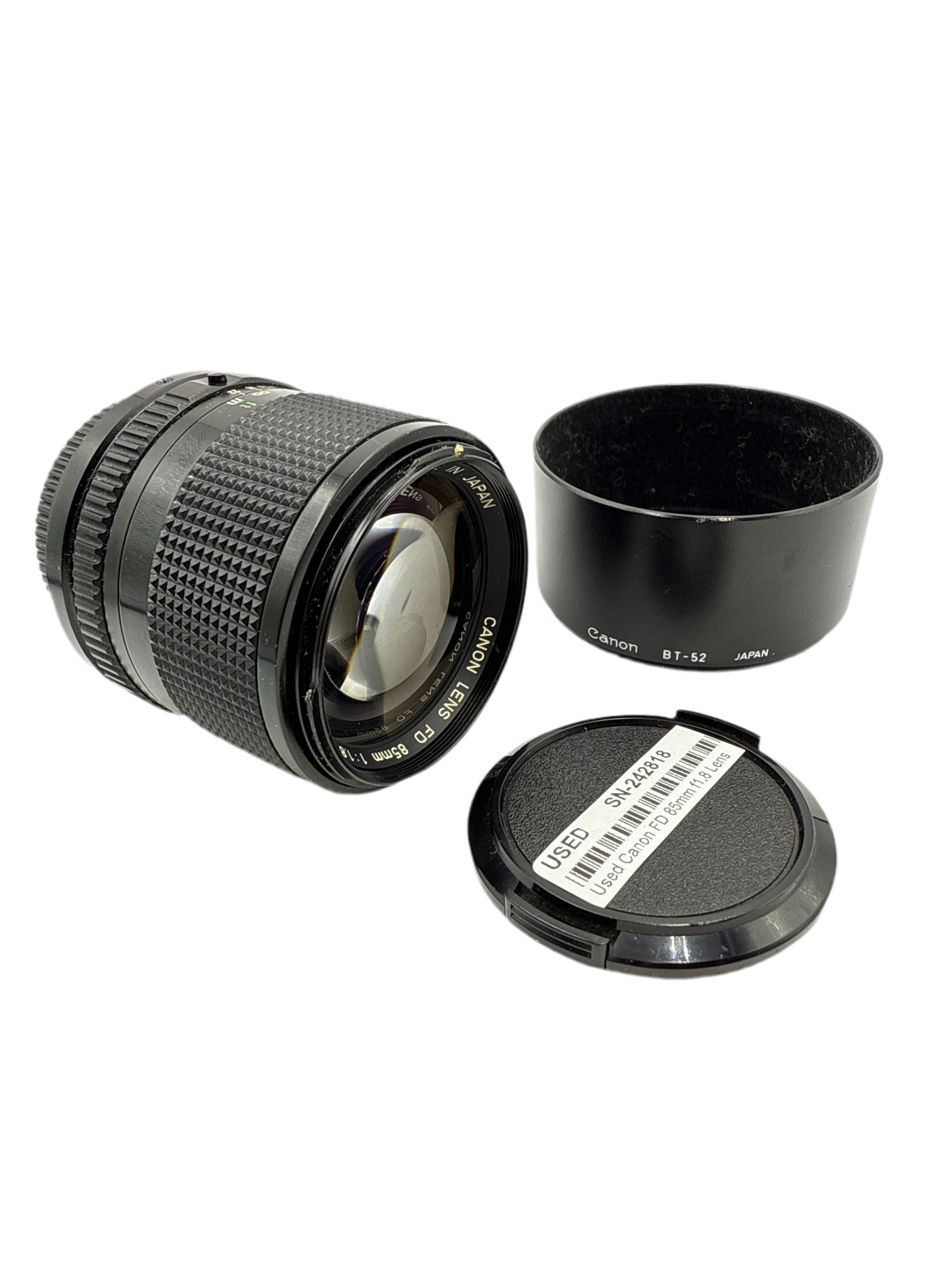 Used Canon FD 85mm f1.8 Lens