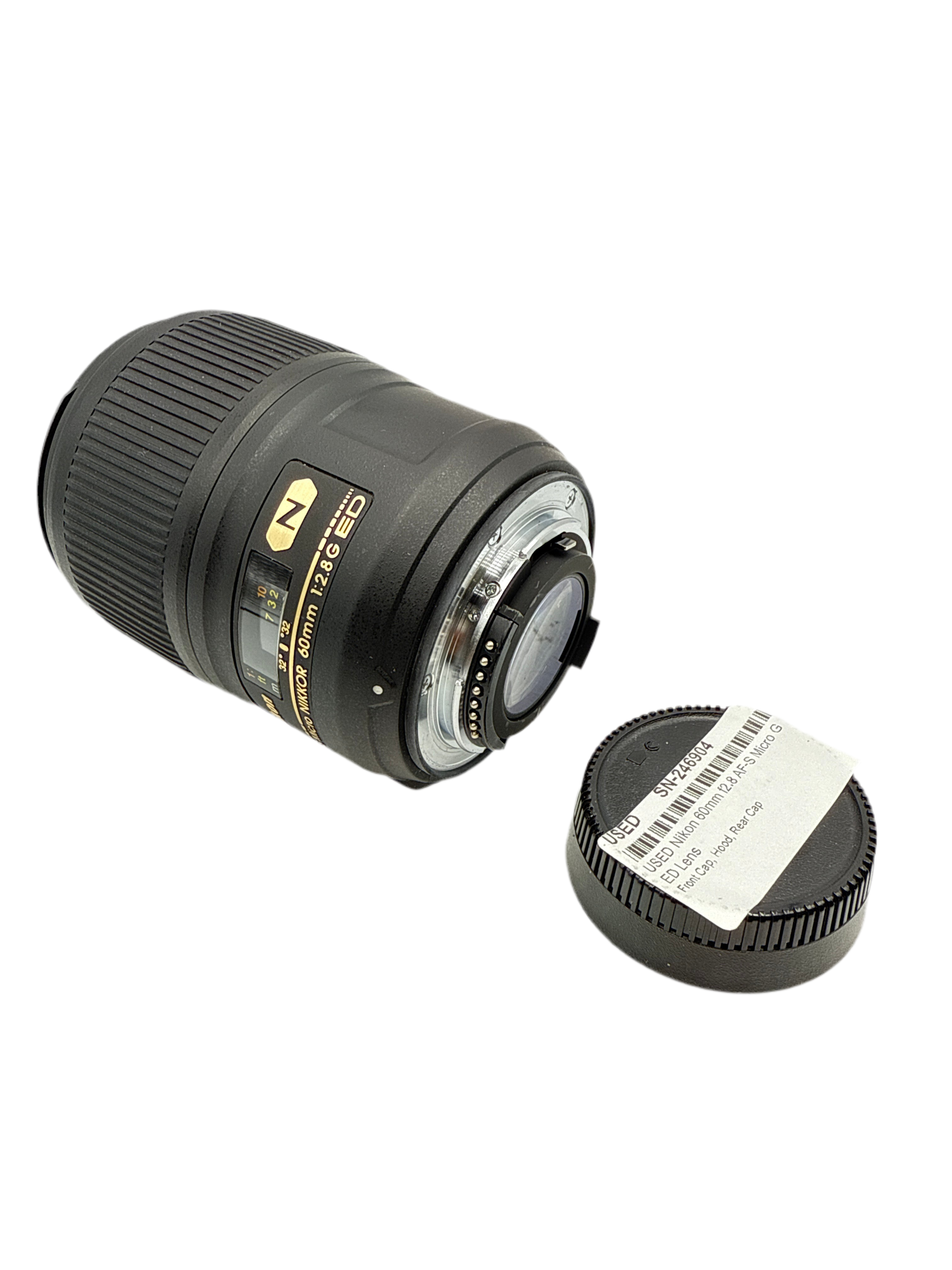USED Nikon 60mm f2.8 AF-S Micro G ED Lens