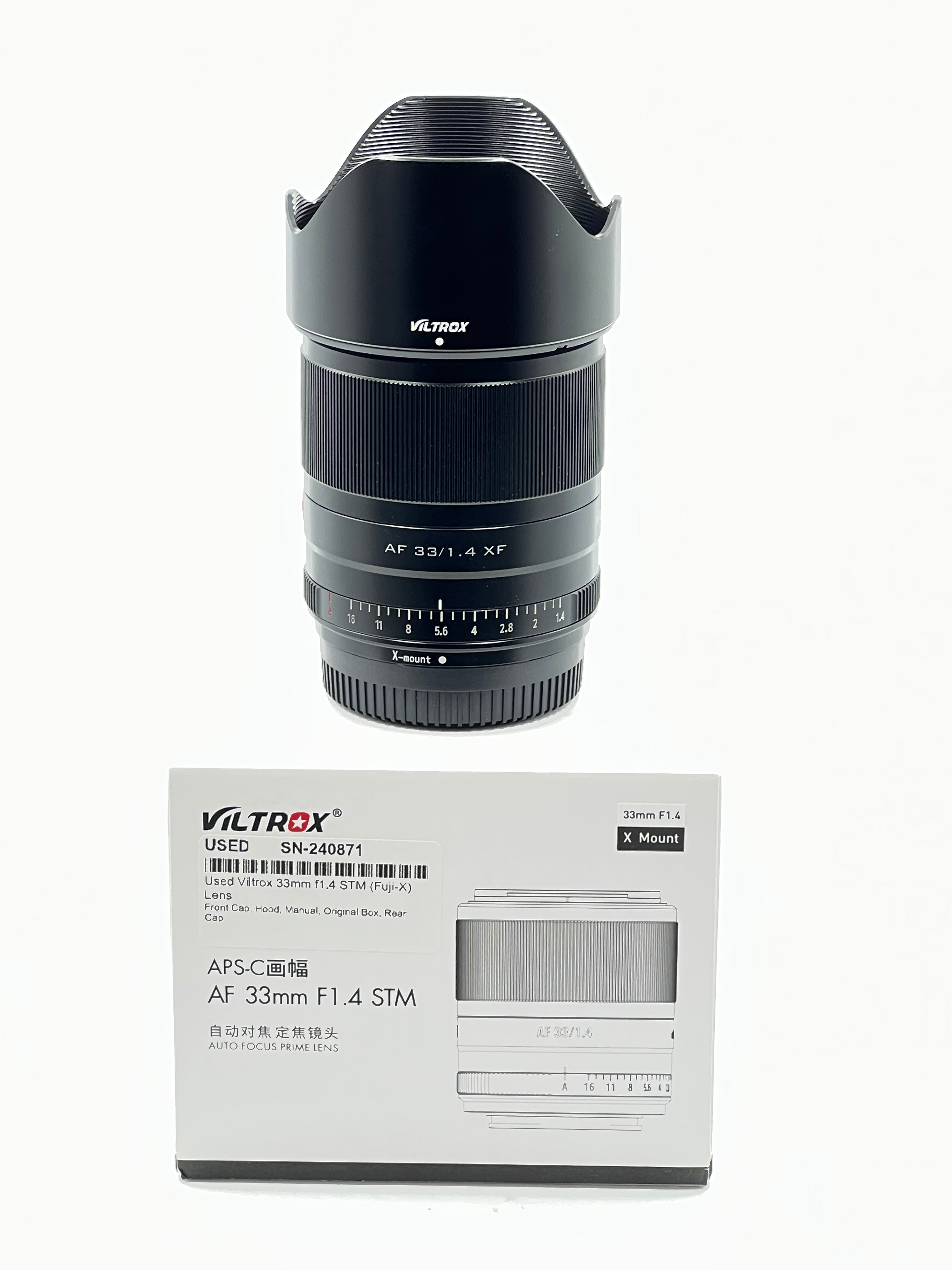 Used Viltrox 33mm f1.4 STM (Fuji-X) Lens