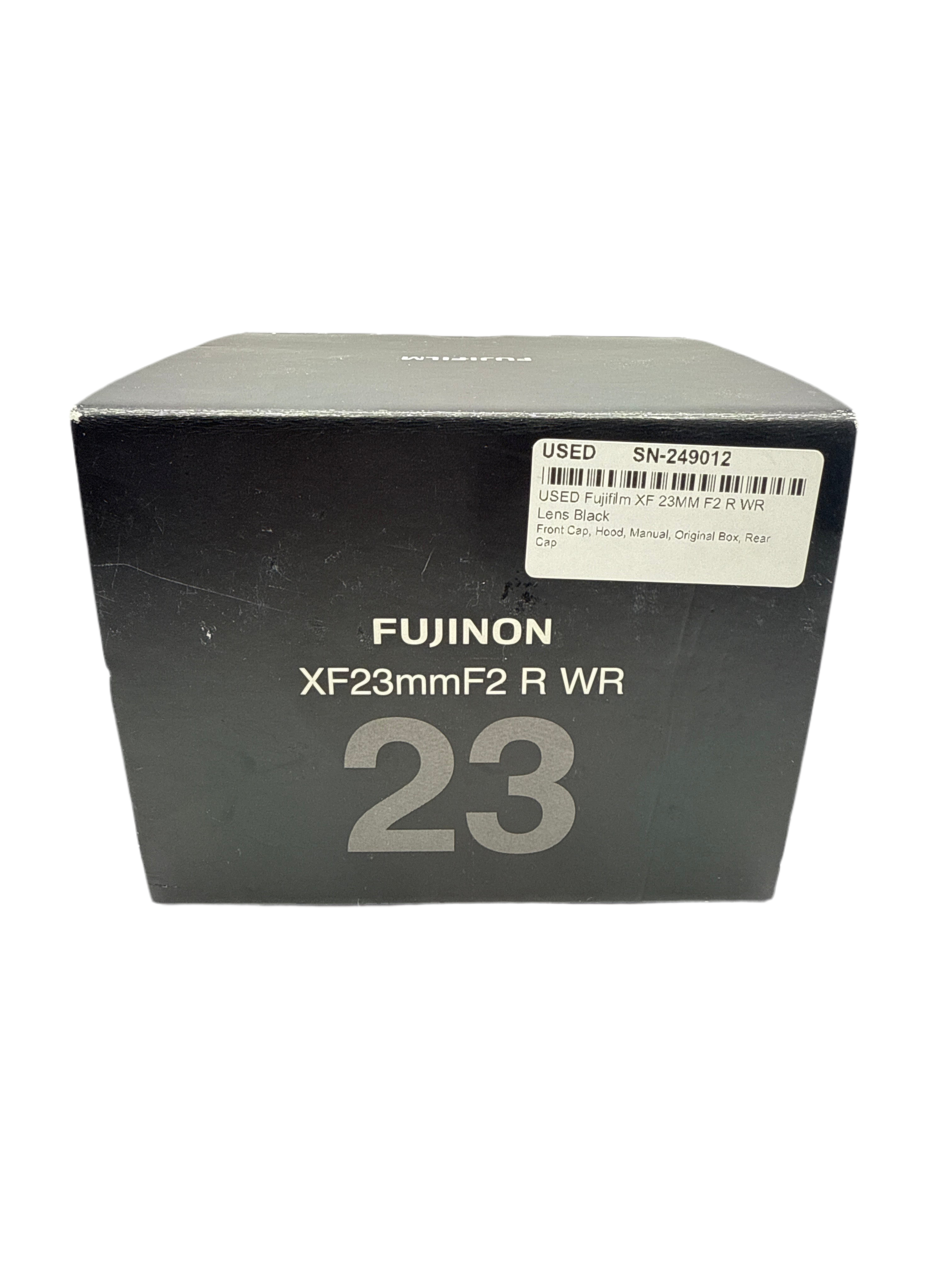 USED Fujifilm XF 23MM F2 R WR Lens Black