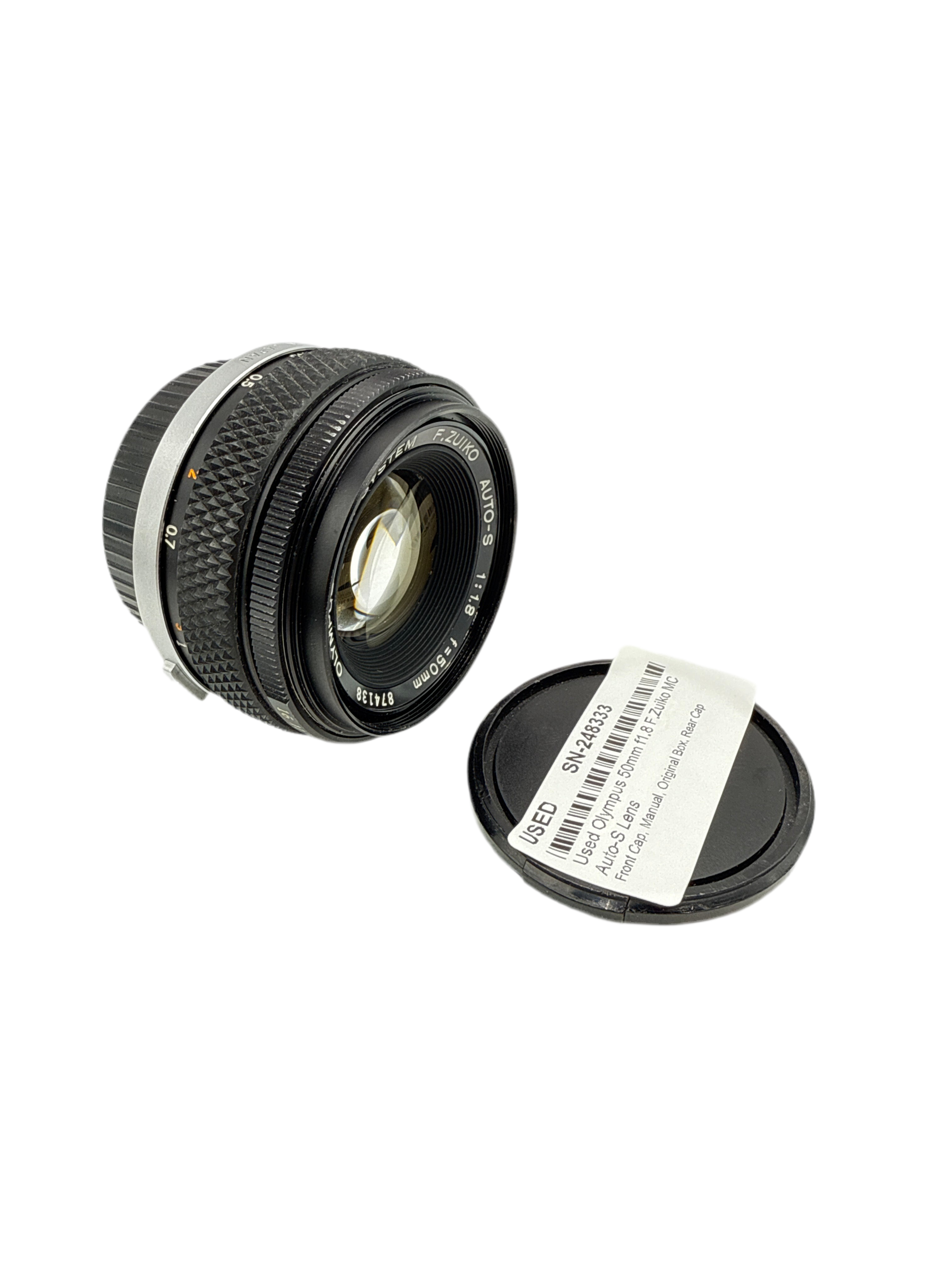 Used Olympus 50mm f1.8 F.Zuiko MC Auto-S Lens