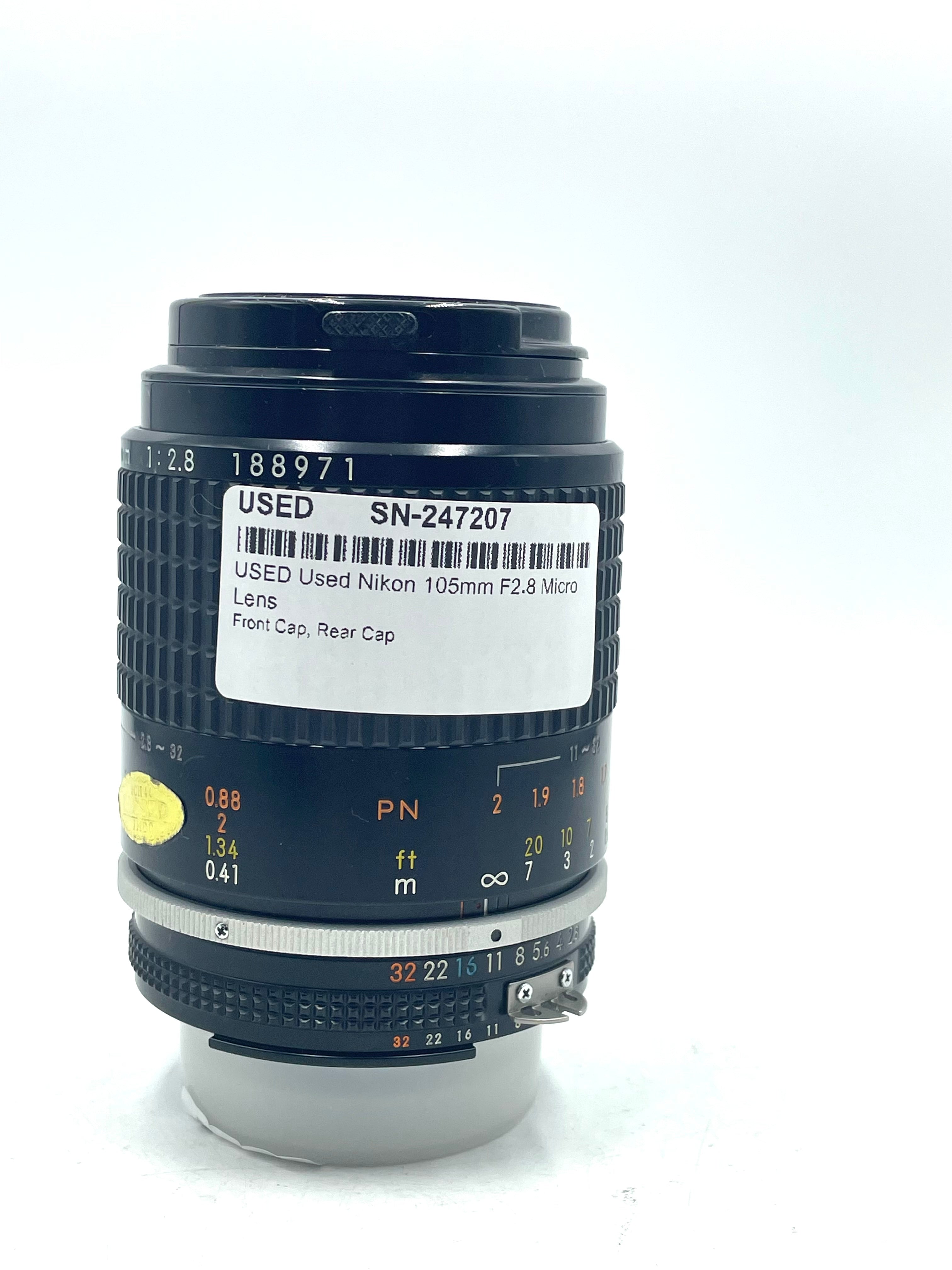 USED Used Nikon 105mm F2.8 Micro Lens