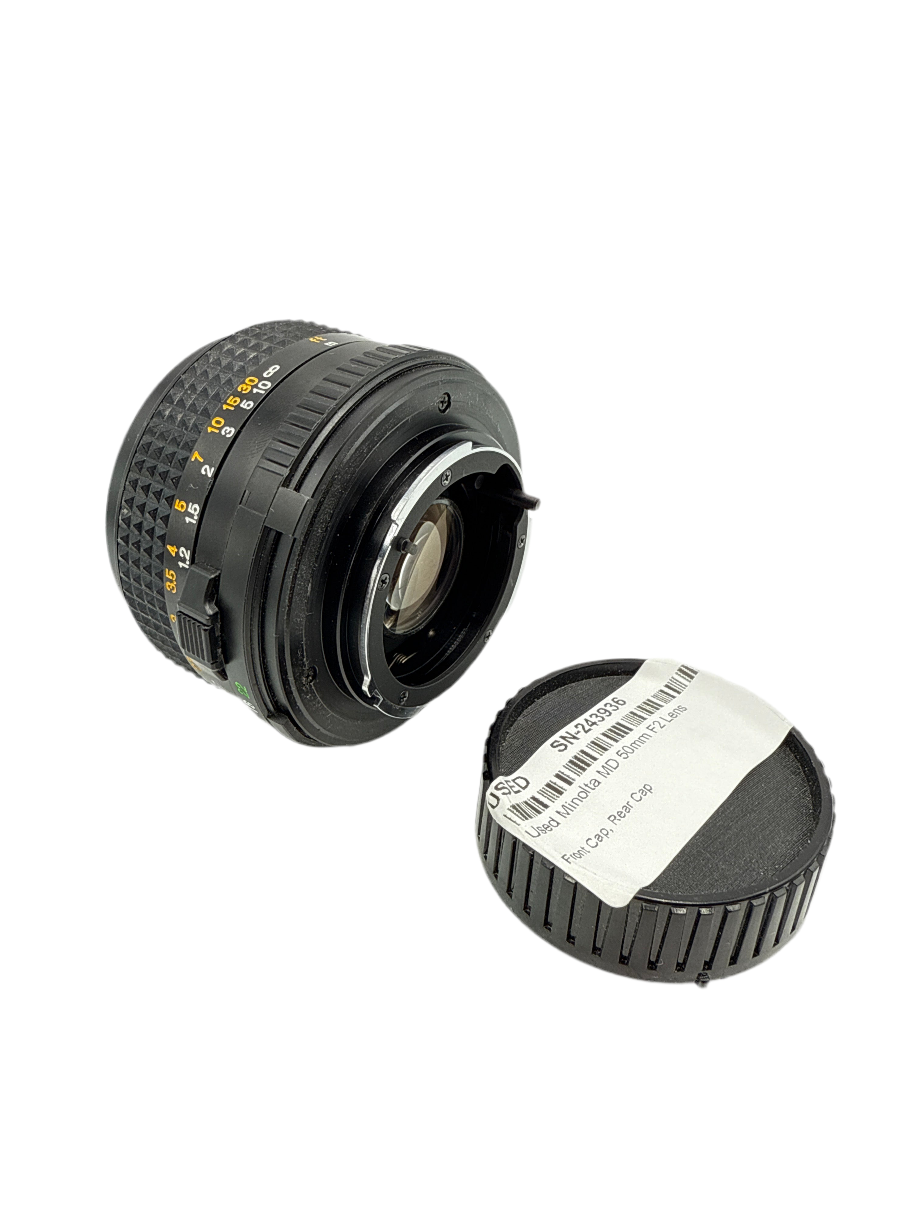 Used Minolta MD 50mm F2 Lens