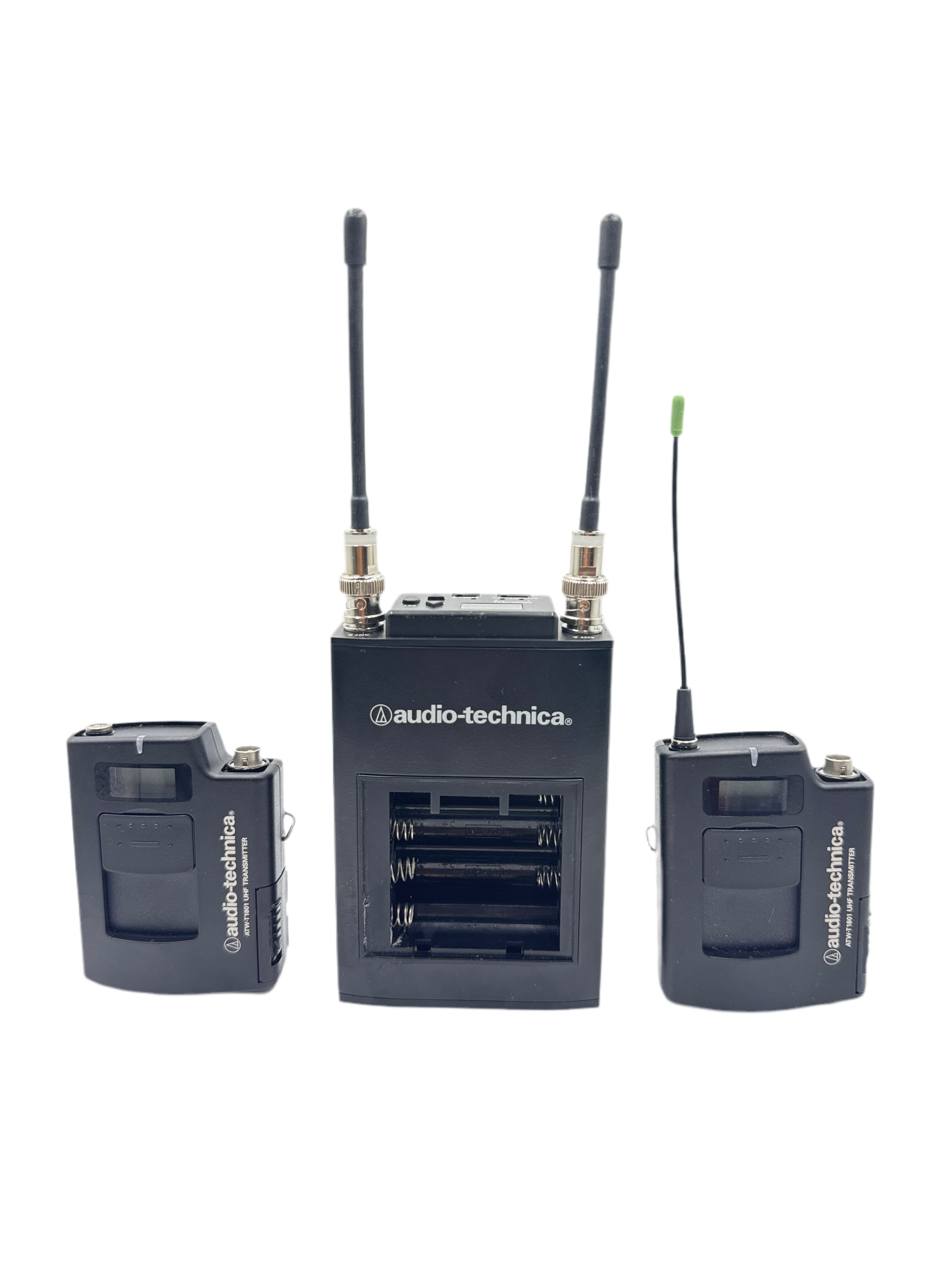 Audio-technica ATW-R1820a and two ATW-T1801 Transmitters (0154)