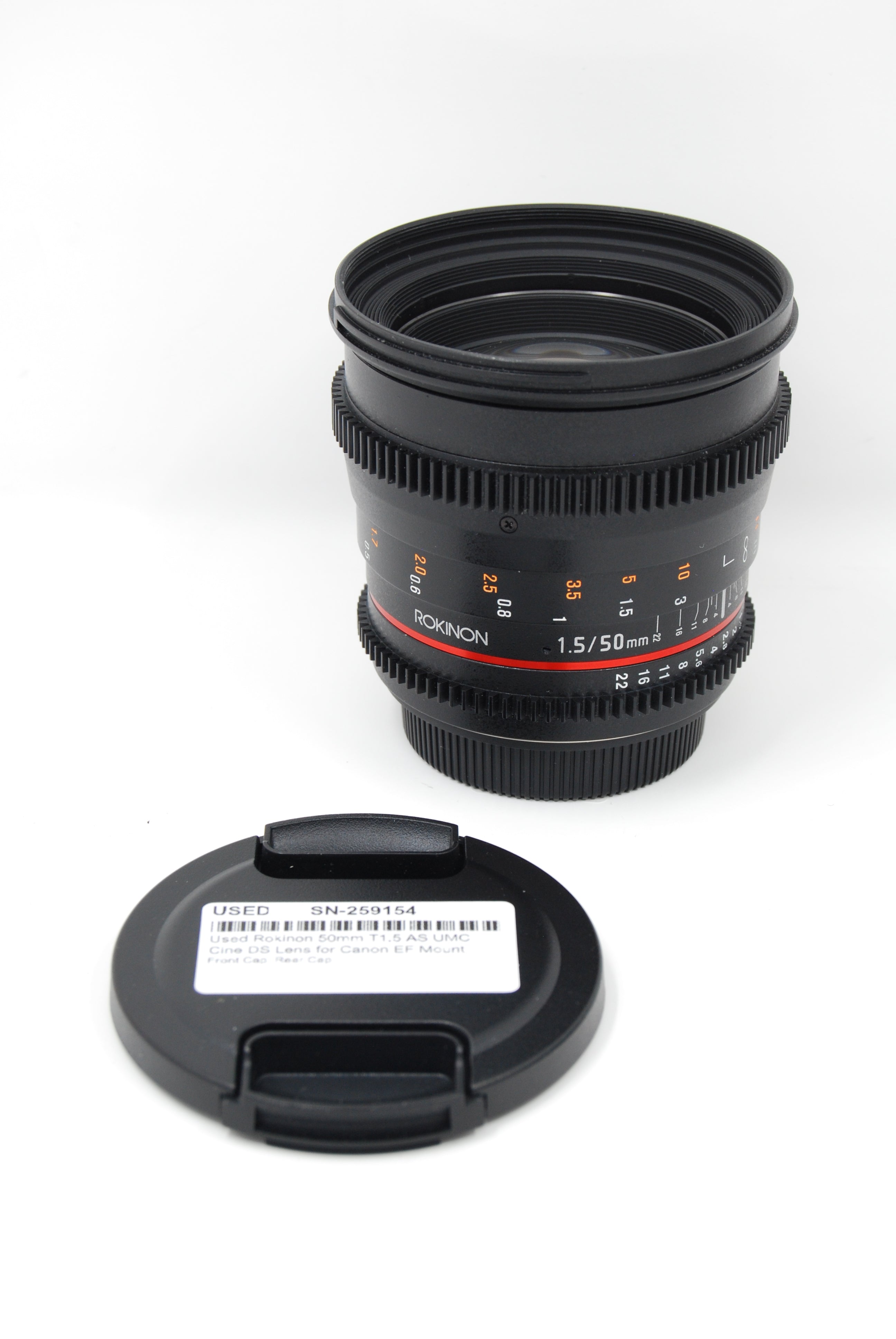 Used Rokinon 50mm T1.5 AS UMC Cine DS Lens for Canon EF Mount