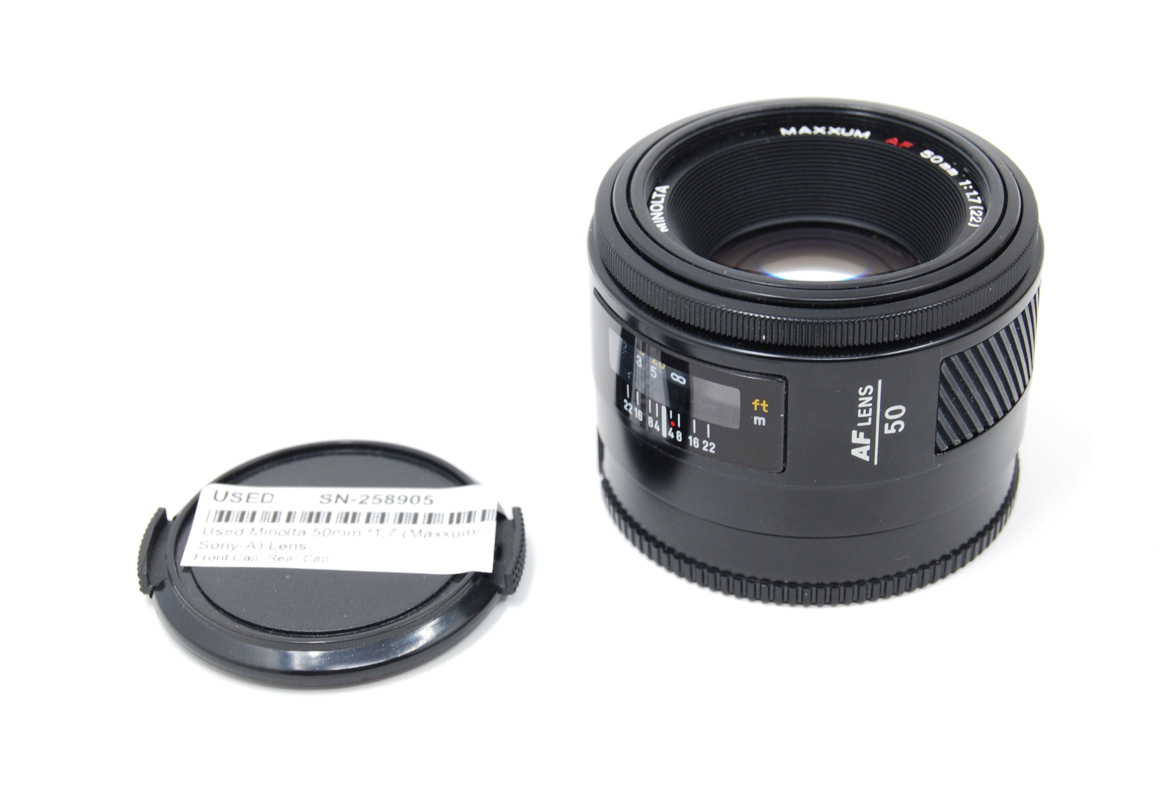 Used Minolta 50mm f1.7 (Maxxum/Sony-A) Lens