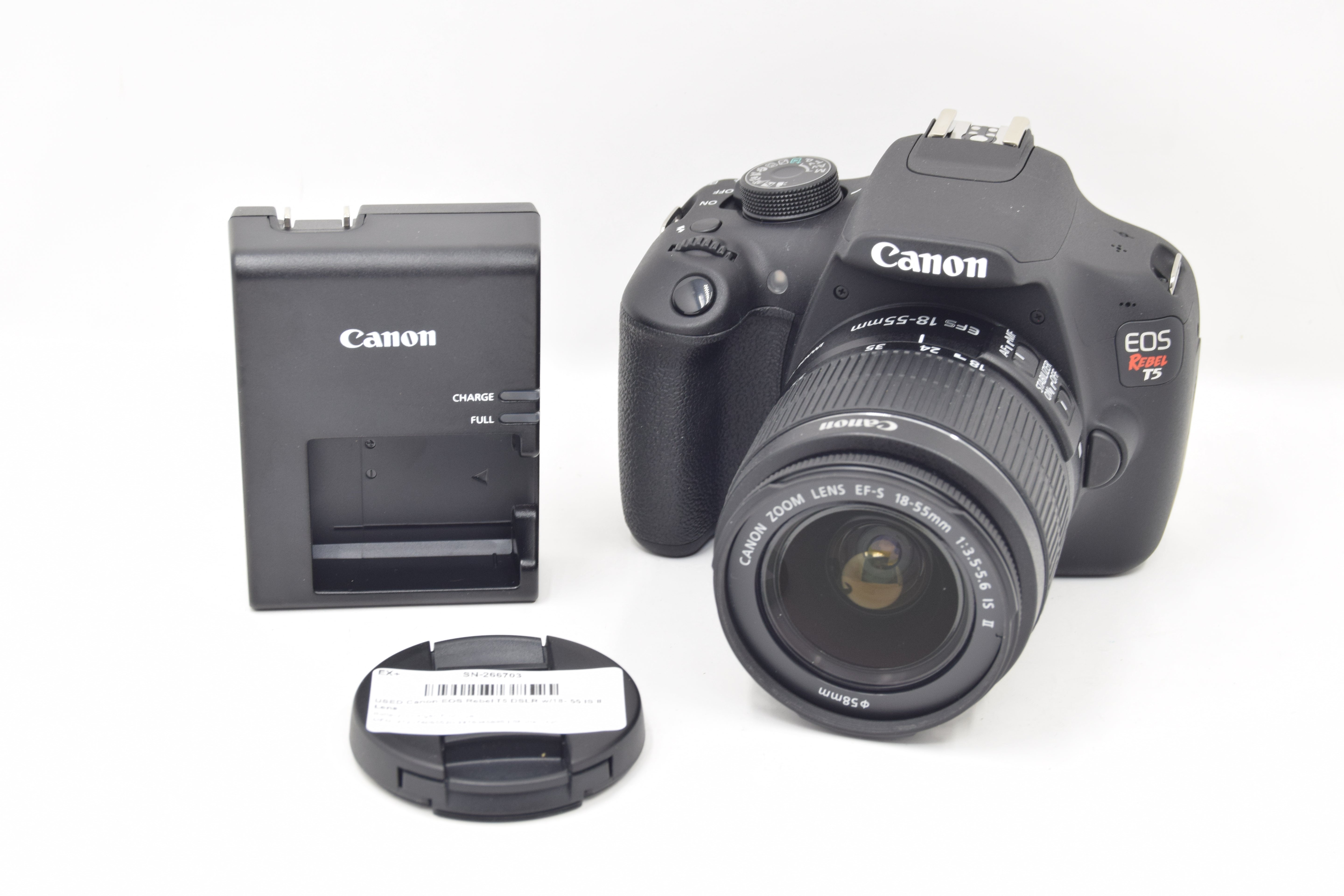 USED Canon EOS Rebel T5 DSLR w/18- 55 IS II Lens