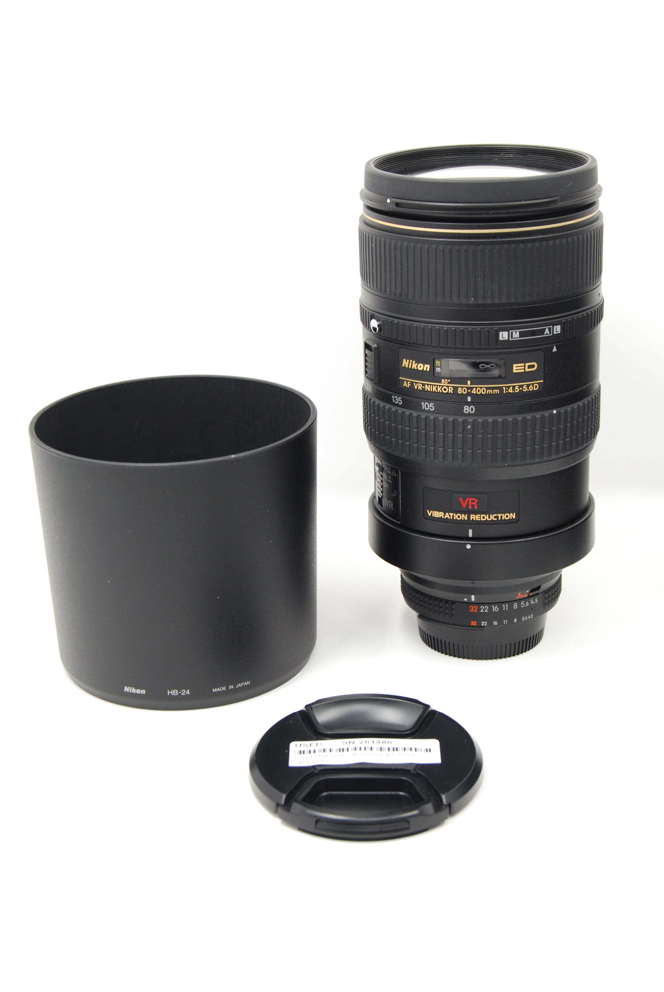 USED Nikon 80-400mm F4.5-5.6 D VR ED AF