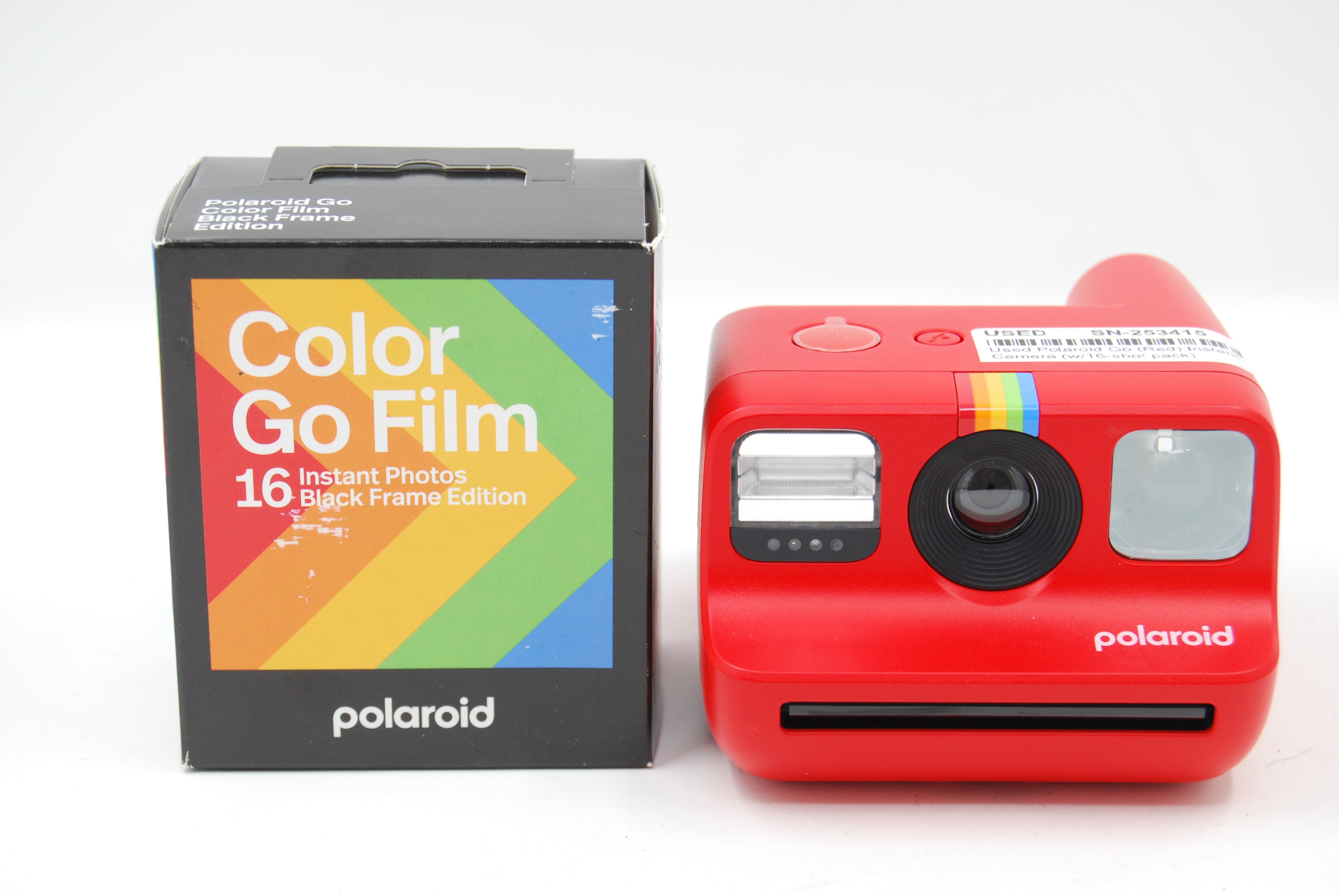 Used Polaroid Go (Red) Instant Camera (w/16-shot pack)