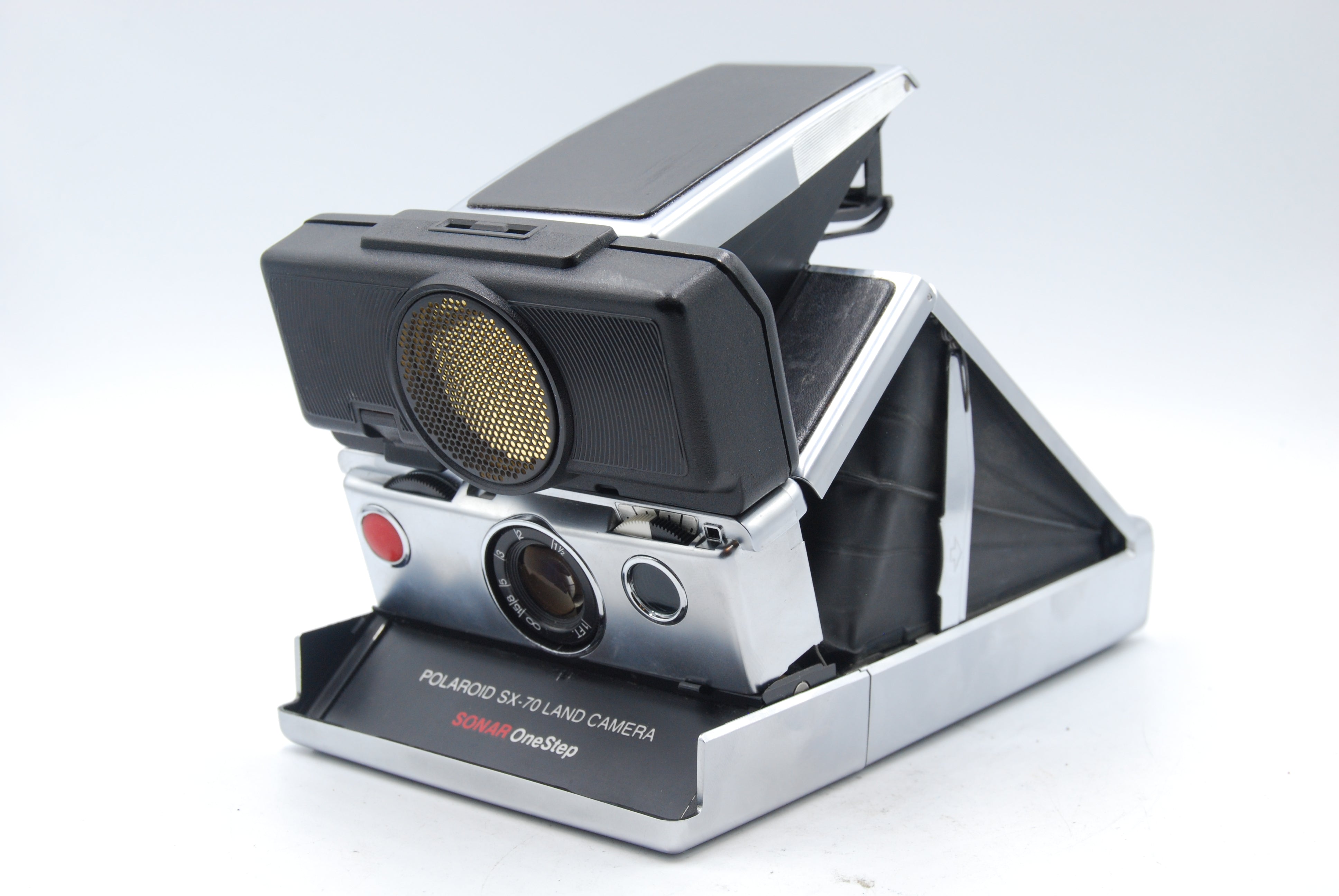 Used Polaroid SX-70 Sonar Instant Camera (Black & Silver)