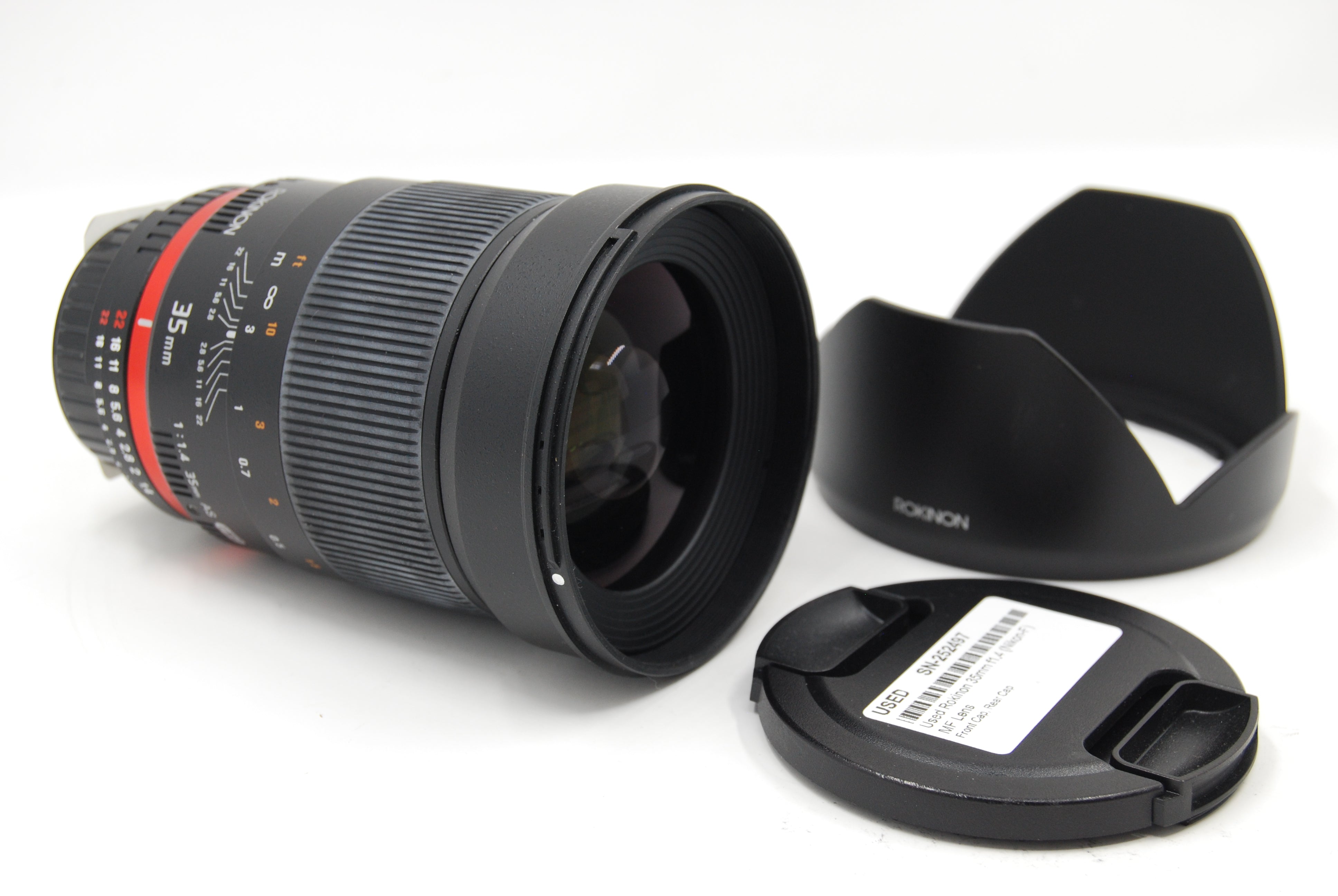Used Rokinon 35mm f1.4 (Nikon-F) MF Lens