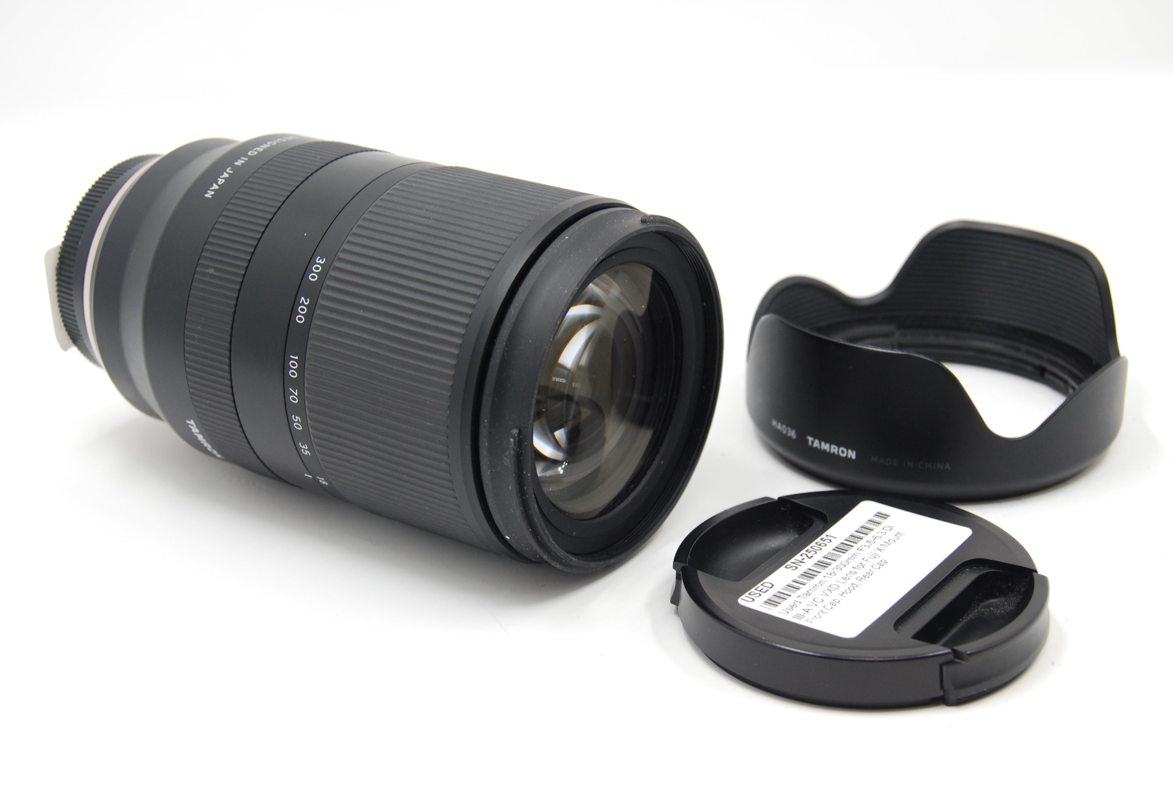 Used Tamron 18-300mm F3.5-6.3 Di III-A VC VXD Lens for Fuji X Mount