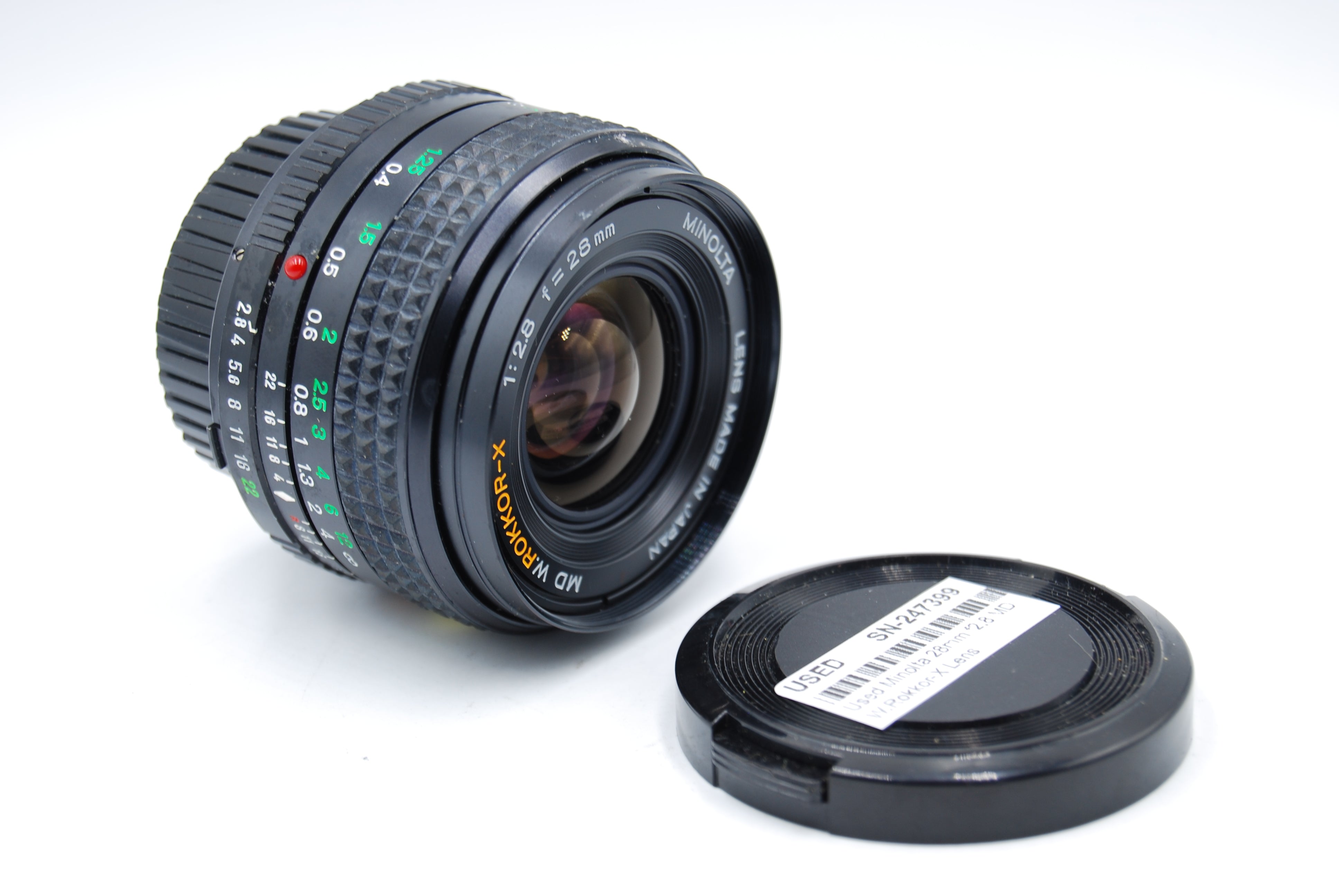 Used Minolta 28mm f2.8 MD W.Rokkor-X Lens