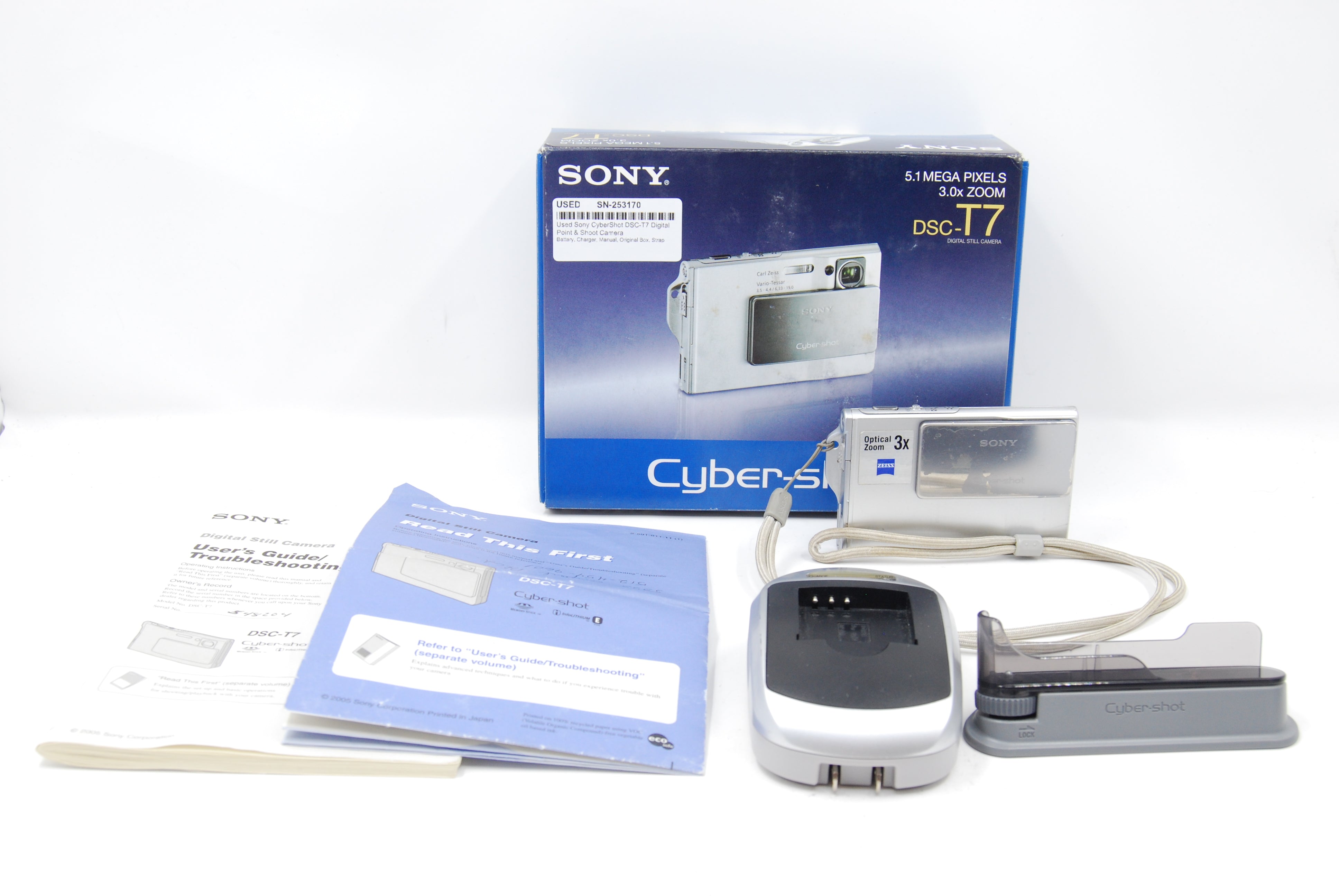 Used Sony CyberShot DSC-T7 Digital Point & Shoot Camera