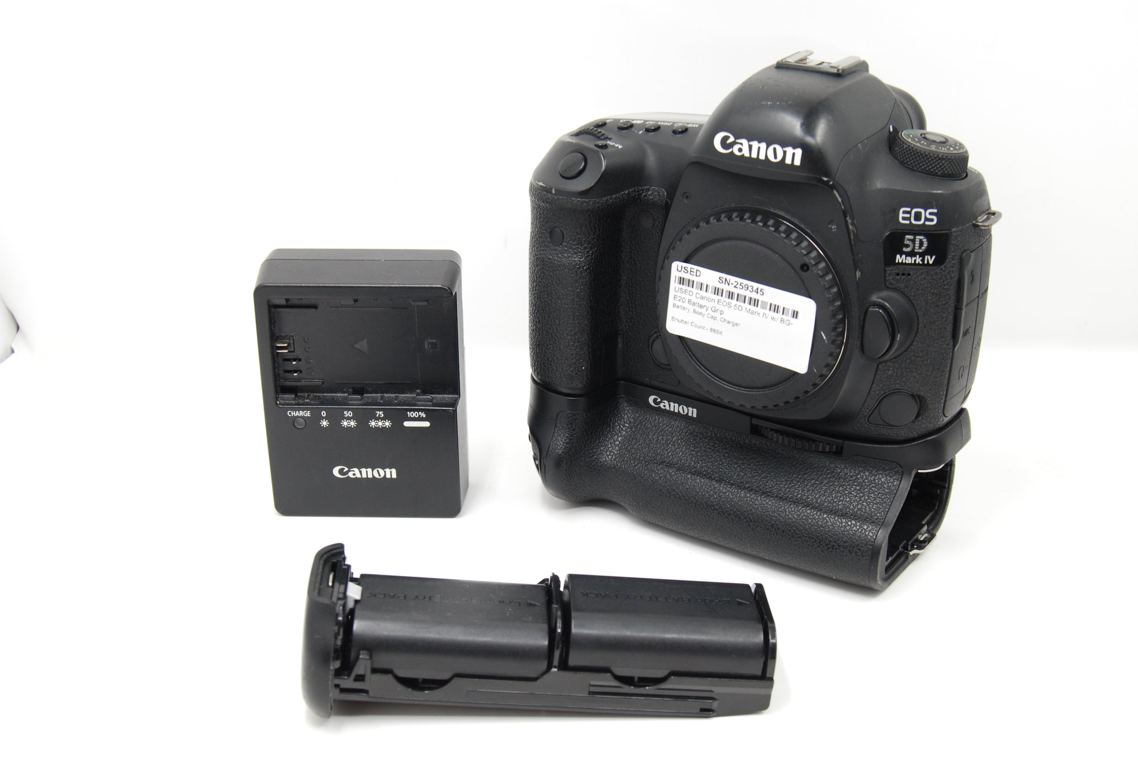 USED Canon EOS 5D Mark IV w/ BG-E20 Battery Grip