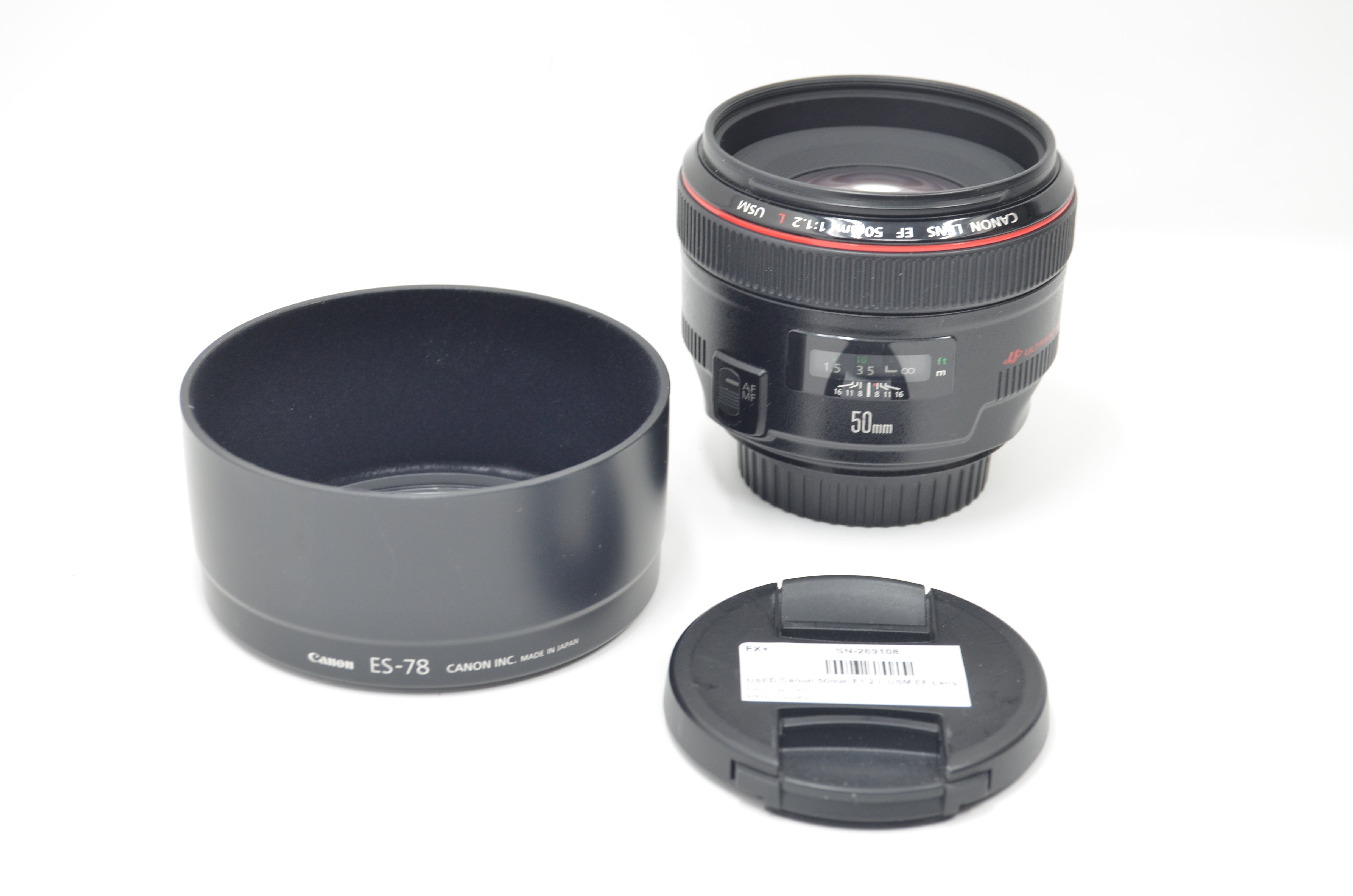 USED Canon 50mm F1.2 L USM EF Lens