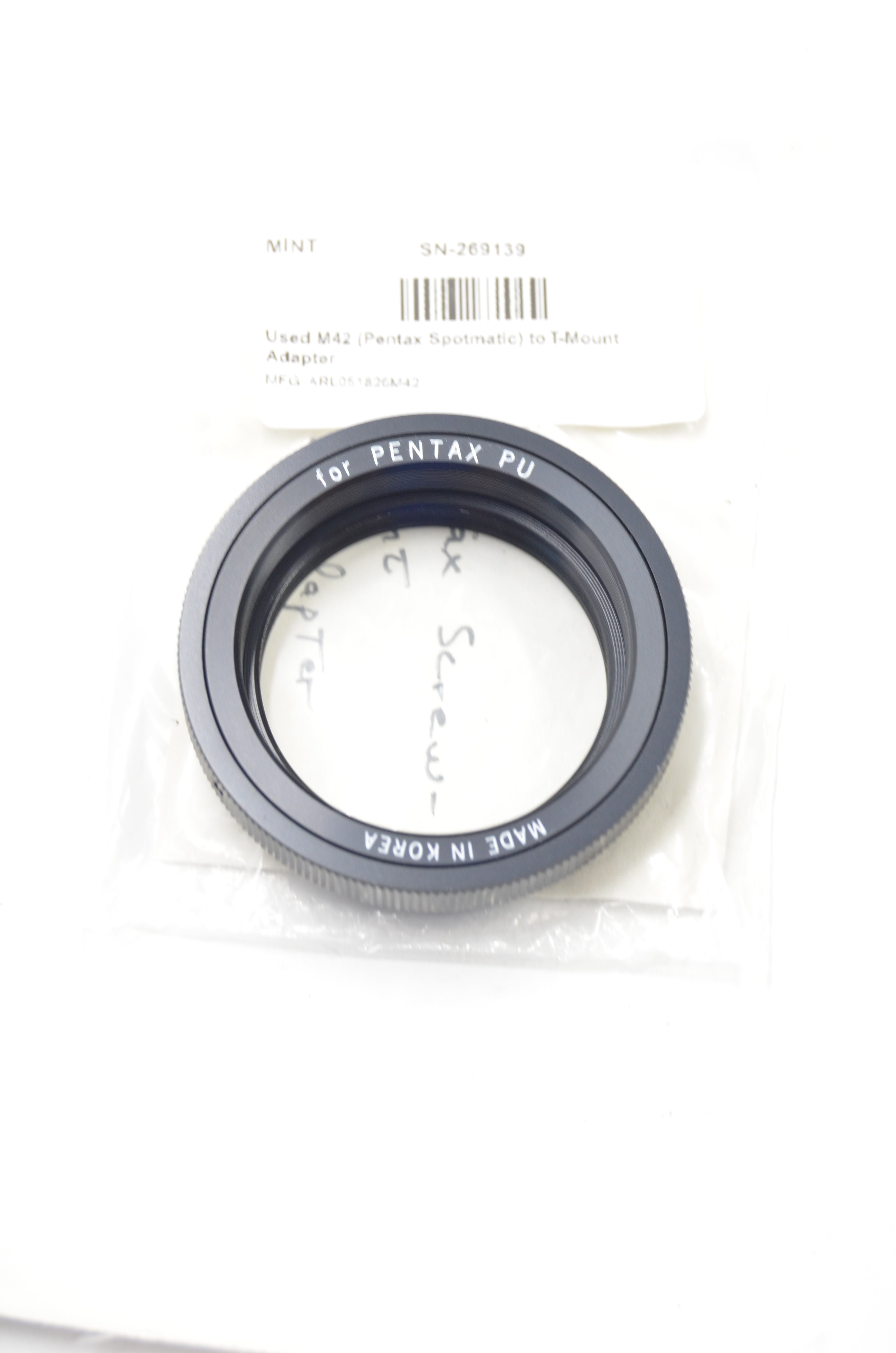 Used M42 (Pentax Spotmatic) to T-Mount Adapter