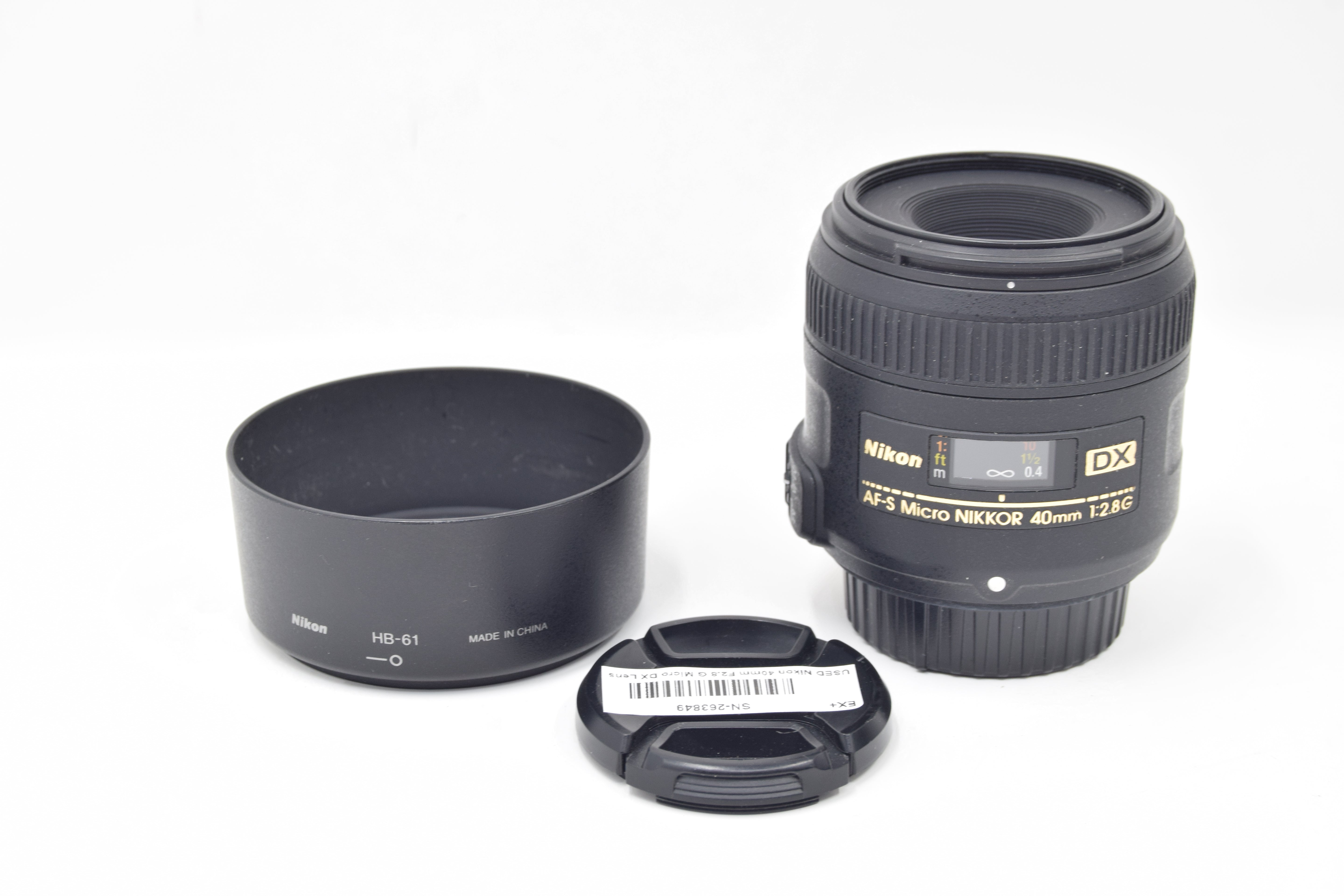 USED Nikon 40mm F2.8 G Micro DX Lens