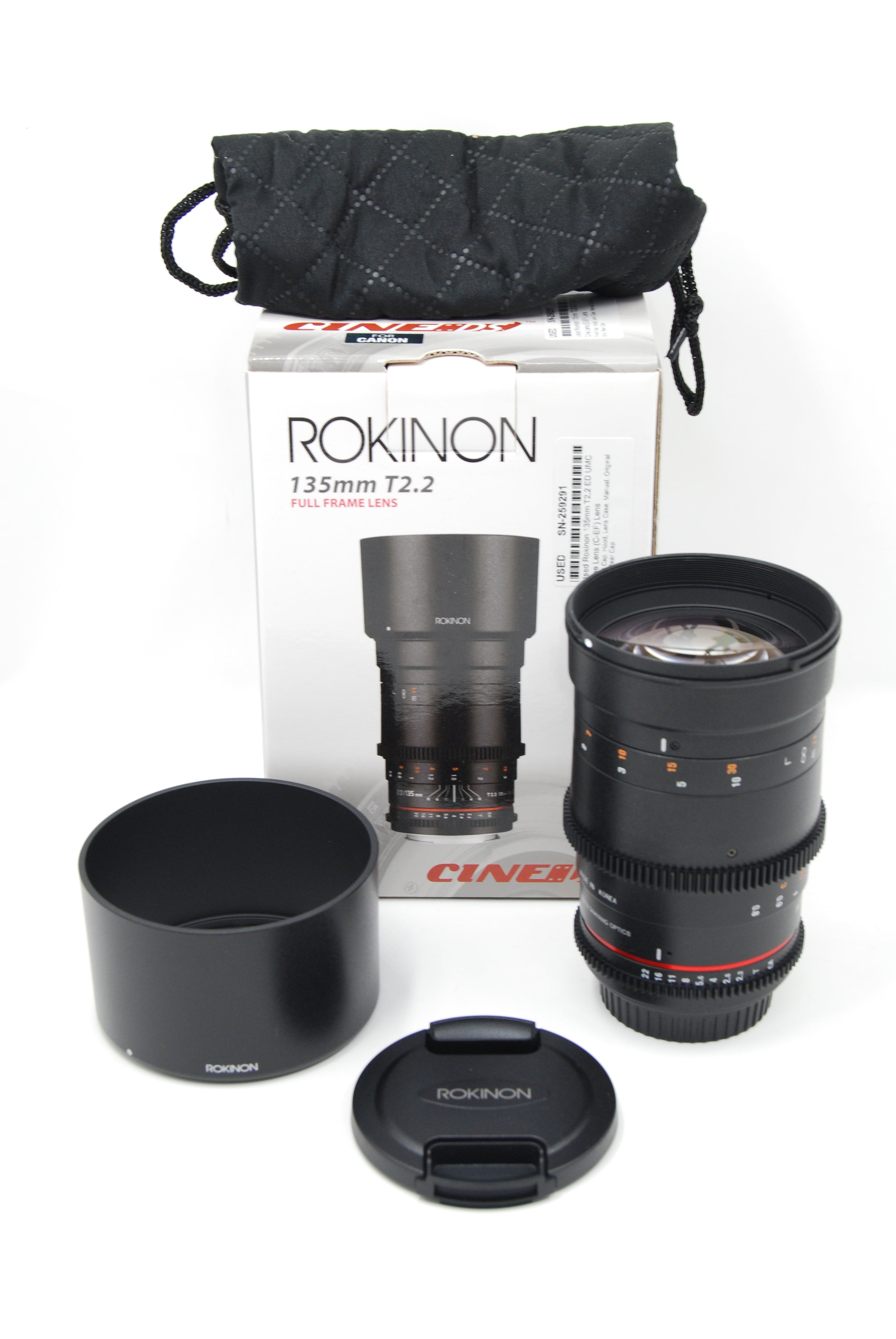Used Rokinon 135mm T2.2 ED UMC Cine Lens (C-EF) Lens