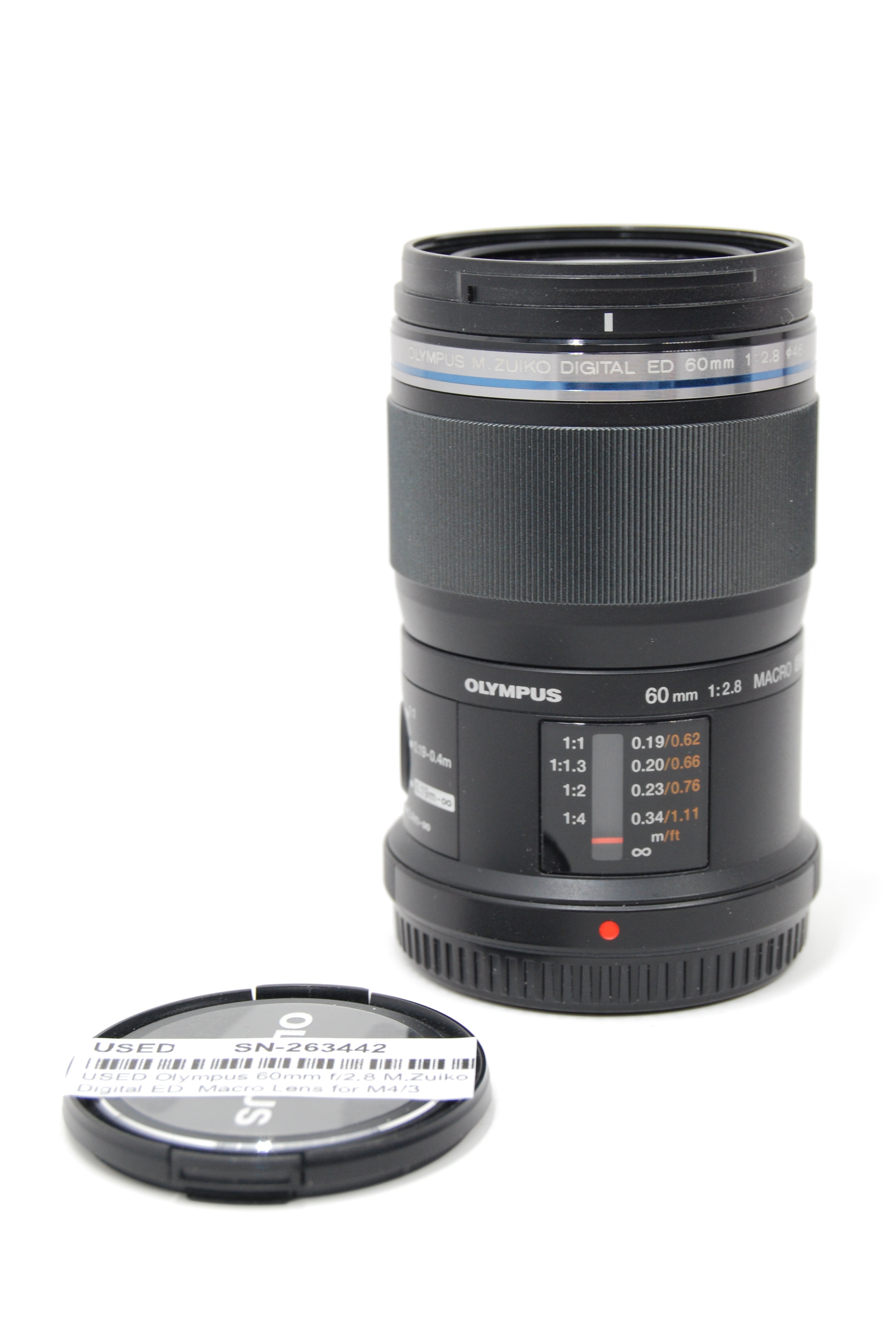 USED Olympus 60mm f/2.8 M.Zuiko Digital ED Macro Lens for M4/3