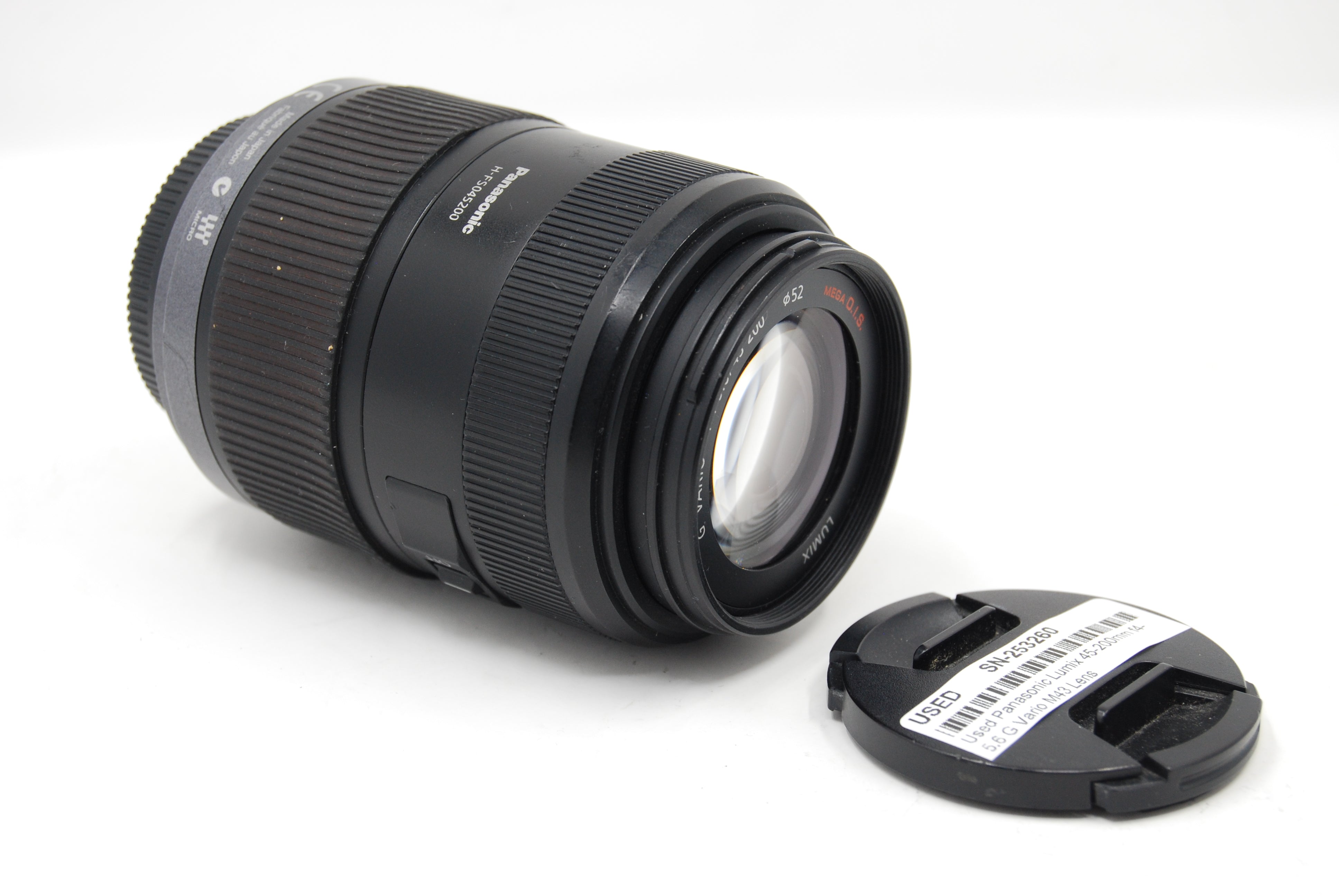 Used Panasonic Lumix 45-200mm f4-5.6 G Vario M43 Lens