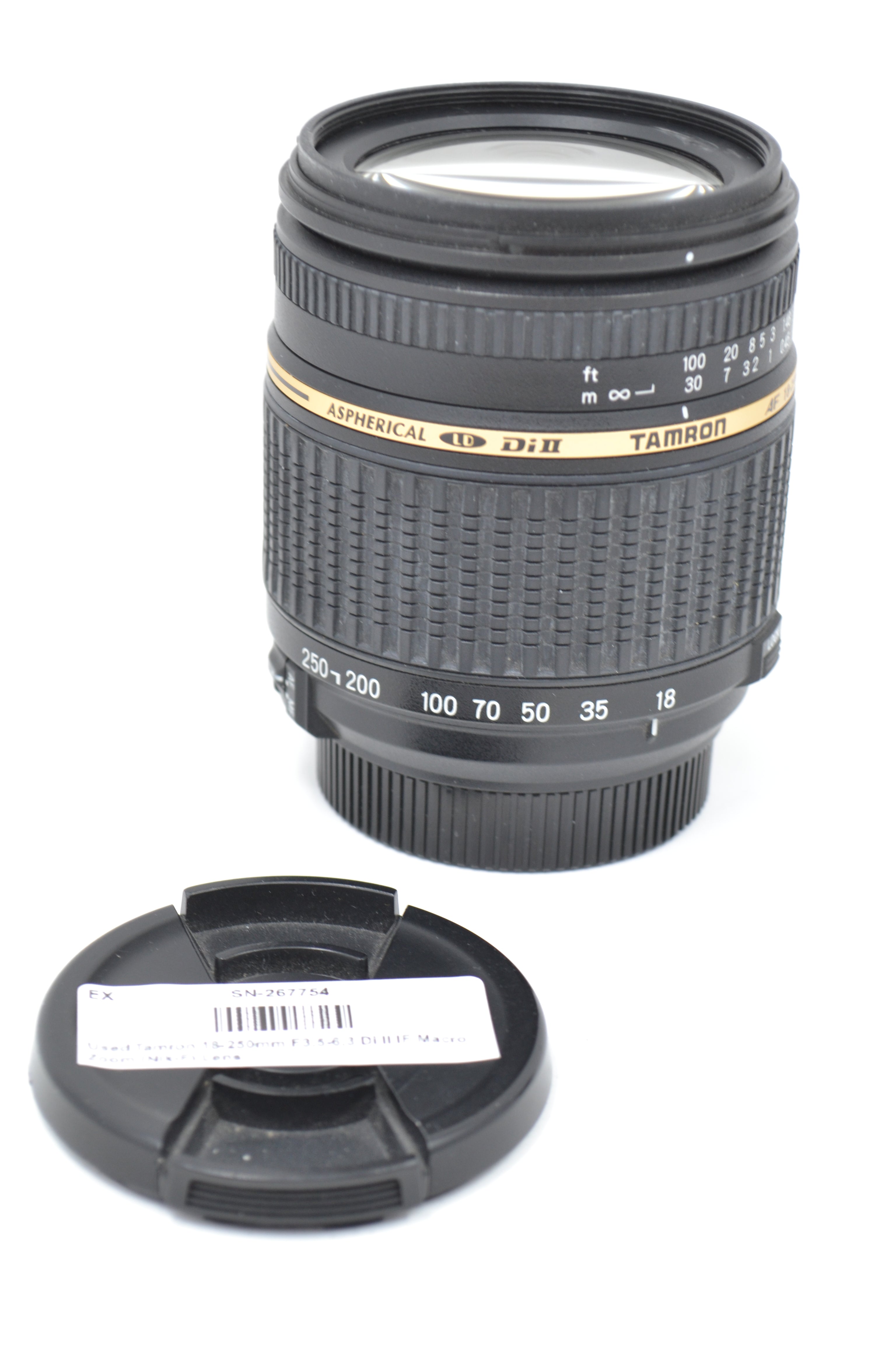 Used Tamron 18-250mm F3.5-6.3 Di II IF Macro Zoom (Nik-F) Lens