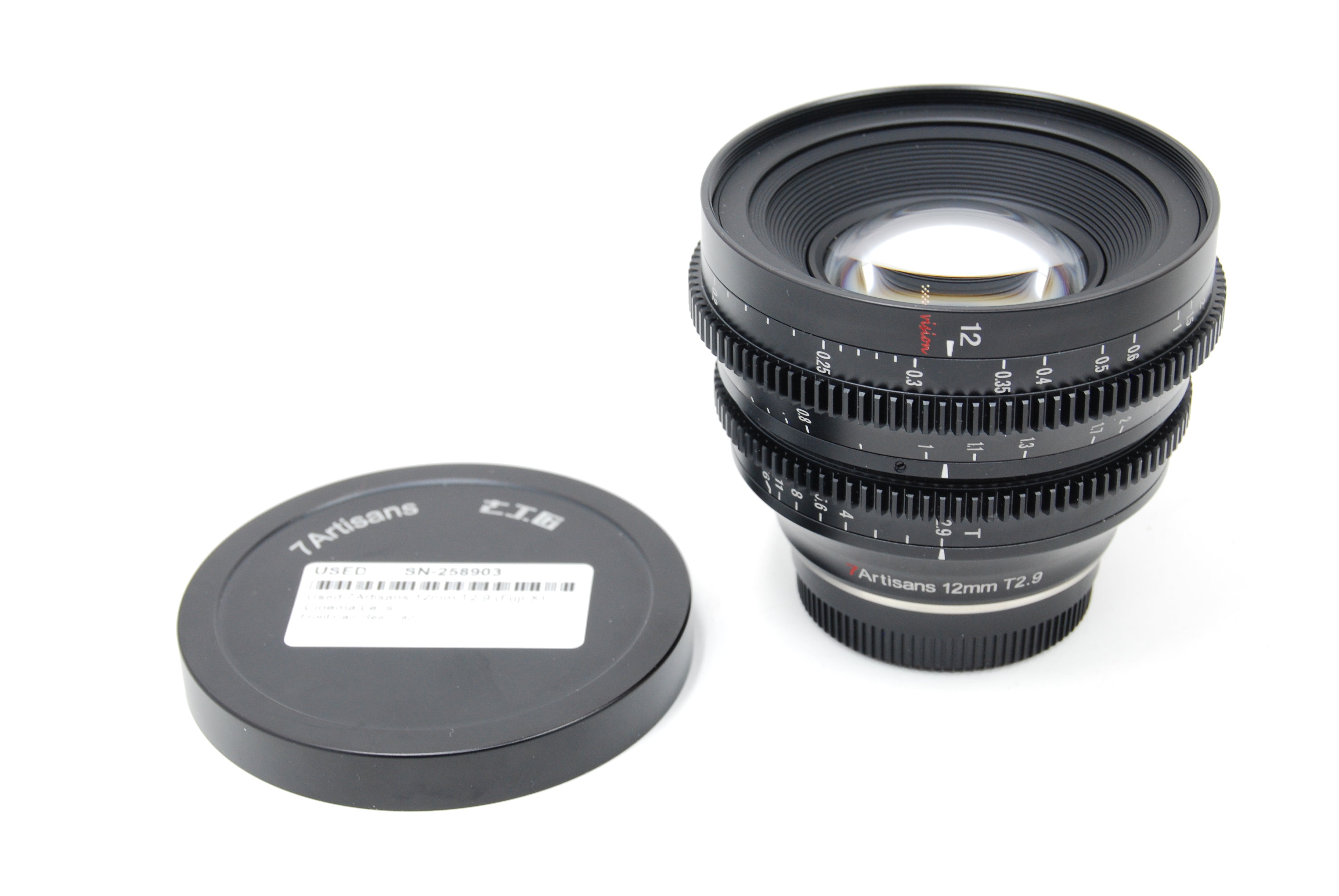 Used 7Artisans 12mm T2.9 (Fuji-X) Cinema Lens