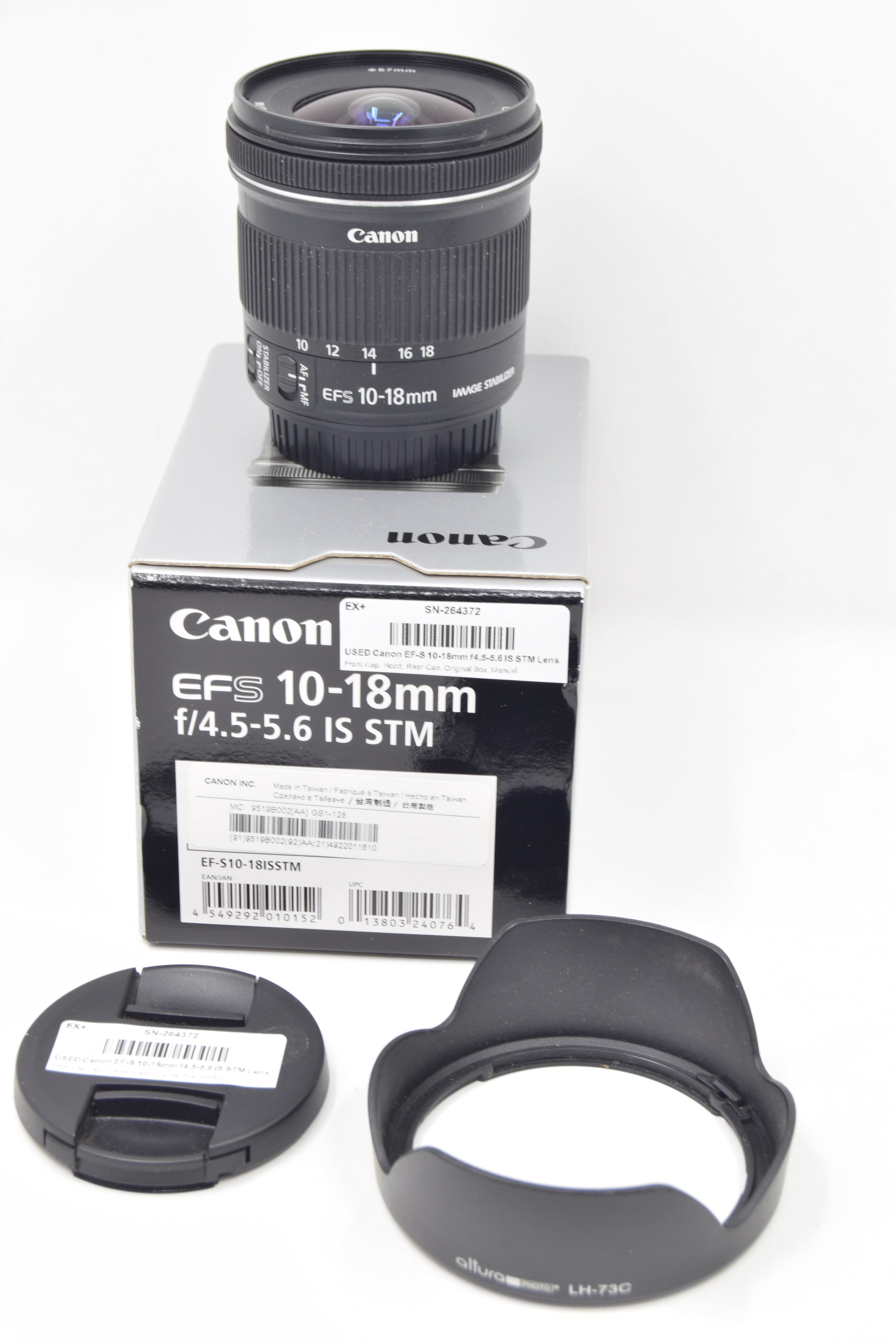 USED Canon EF-S 10-18mm f4.5-5.6 IS STM Lens