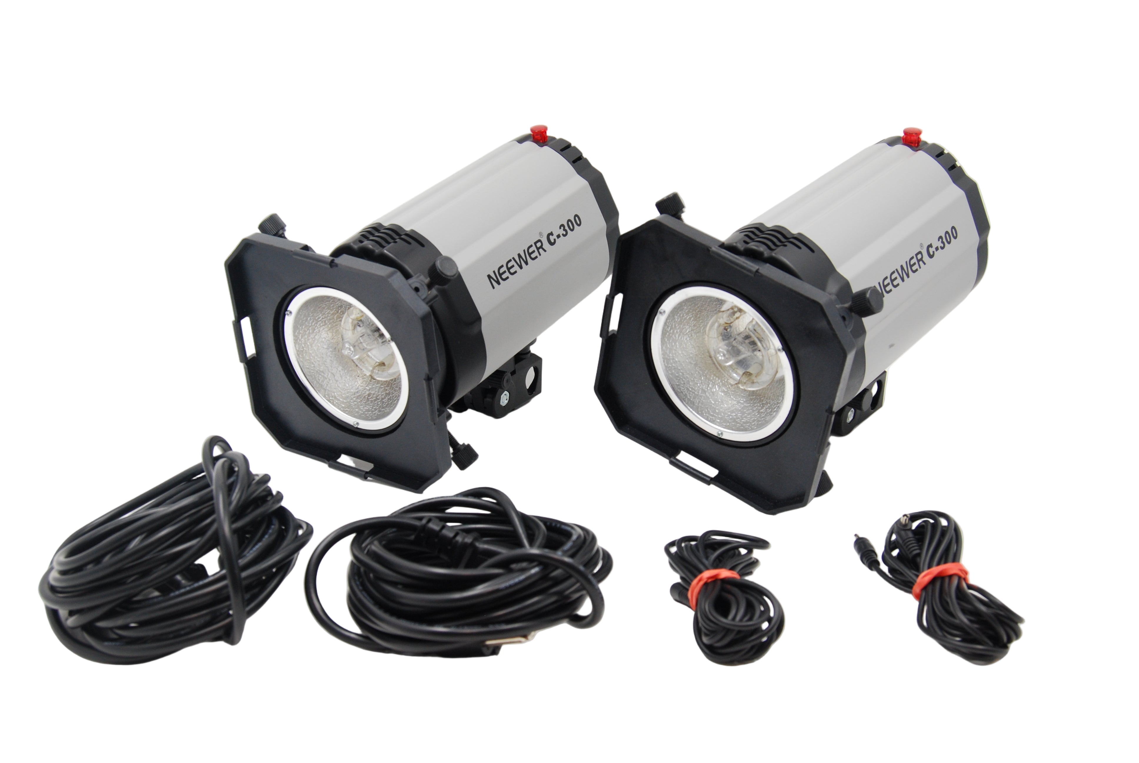 Used Neewer C-300 2-Light Kit w/Stands & case