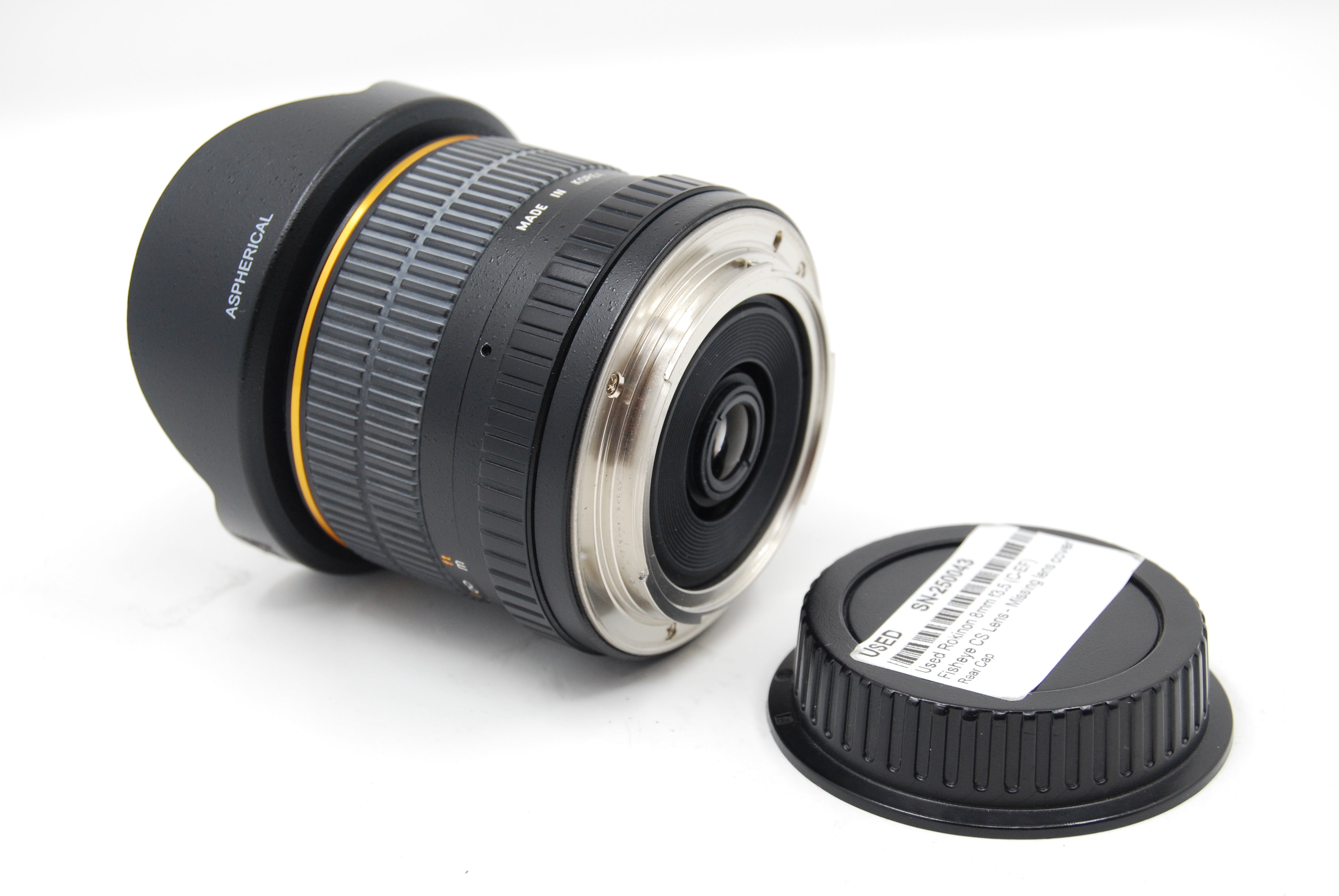 Used Rokinon 8mm f3.5 (C-EF) Fisheye CS Lens - Missing lens cover