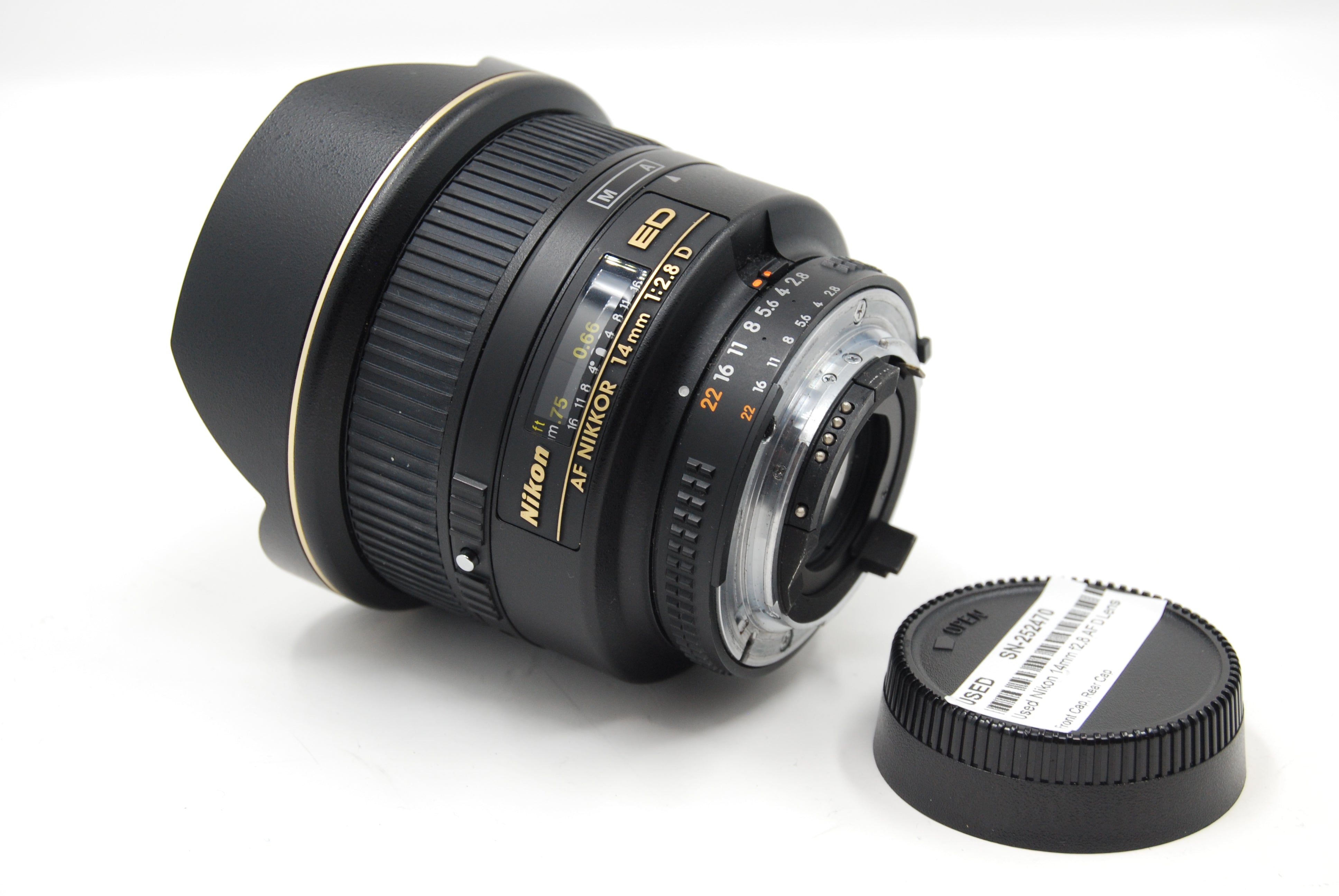 Used Nikon 14mm f2.8 AF D Lens