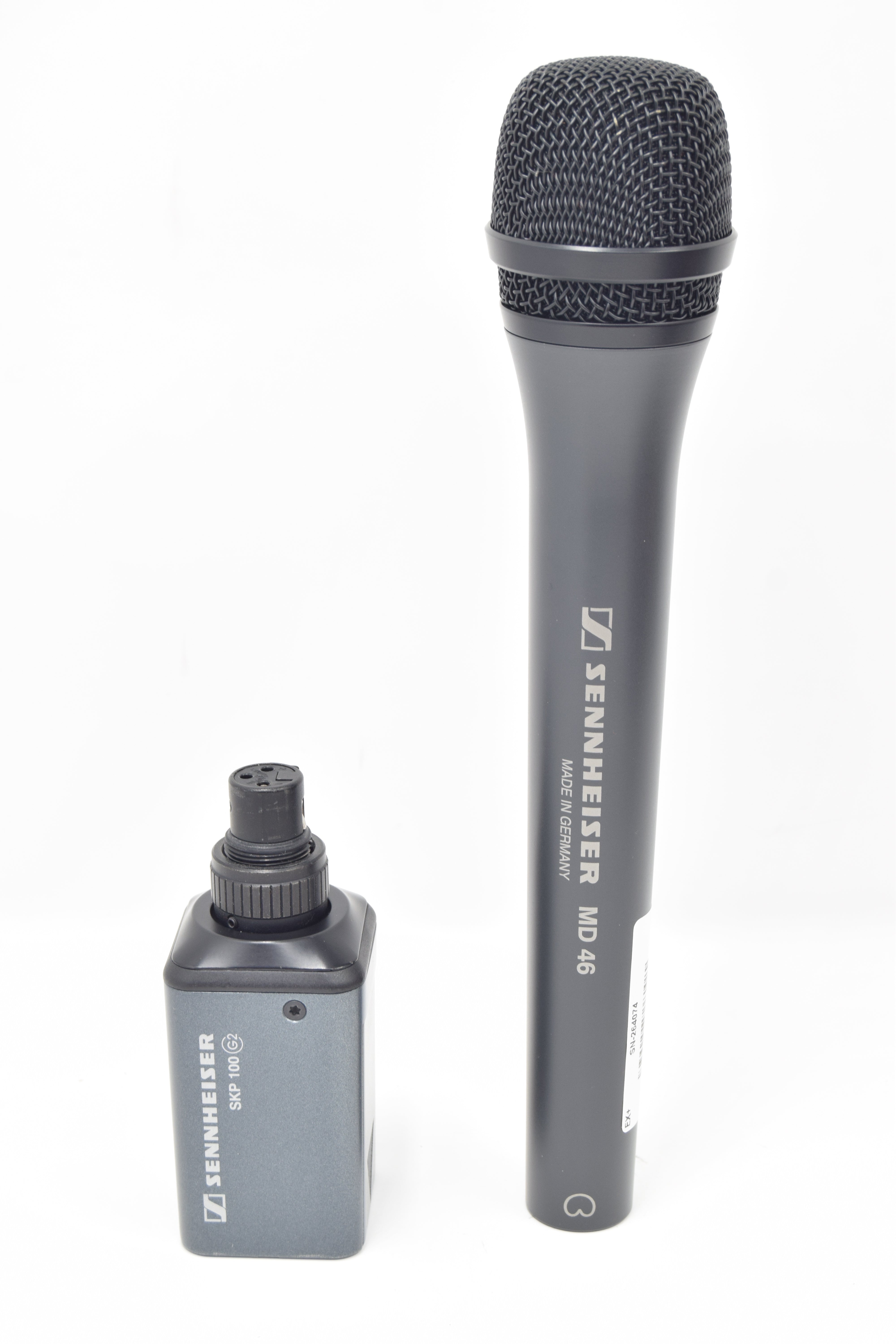 Used Sennheiser MD46 Cardioid Dynamic Microphone w/SKP 100 G2 Wireless Transmitter