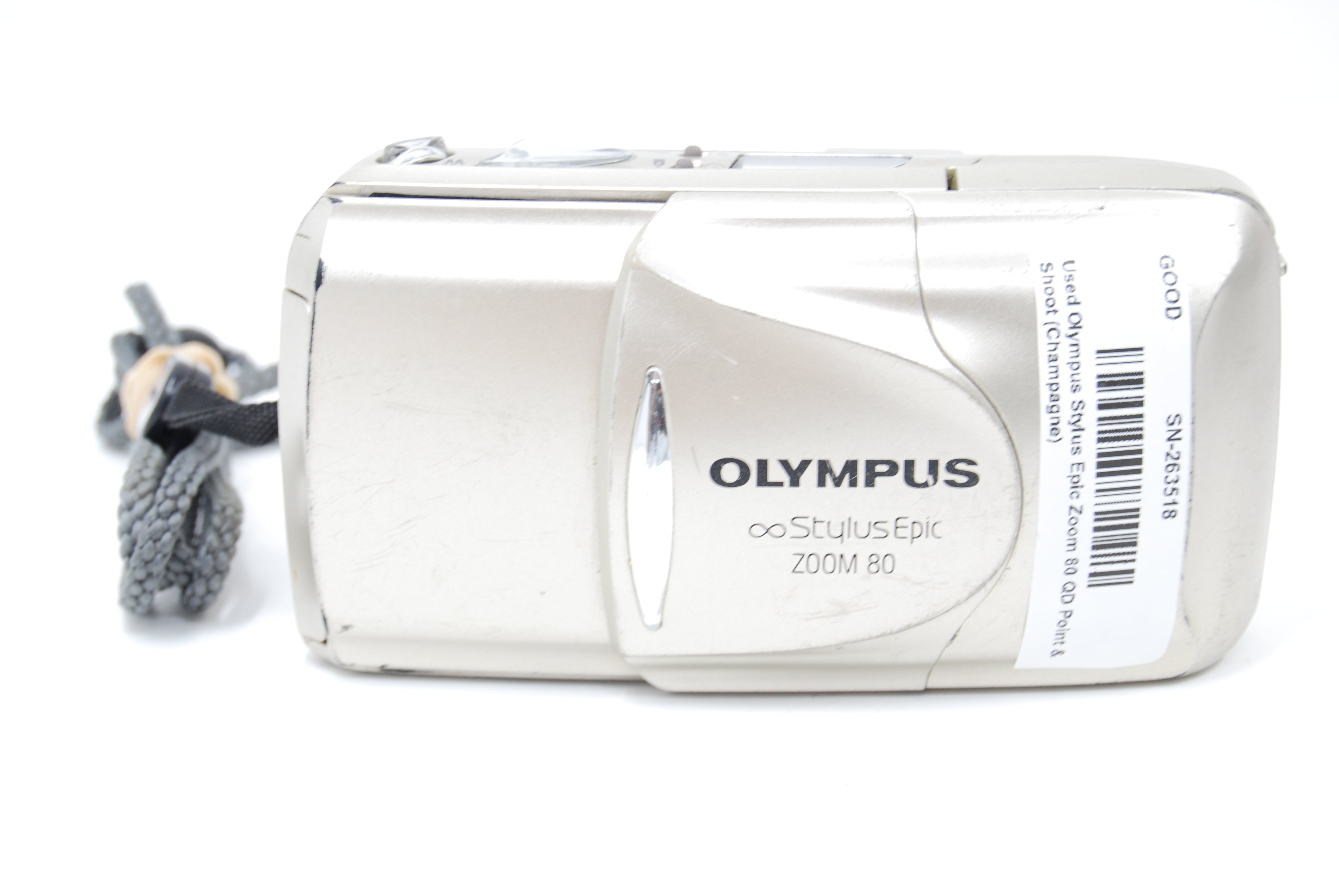 Used Olympus Stylus Epic Zoom 80 QD Point & Shoot (Champagne)