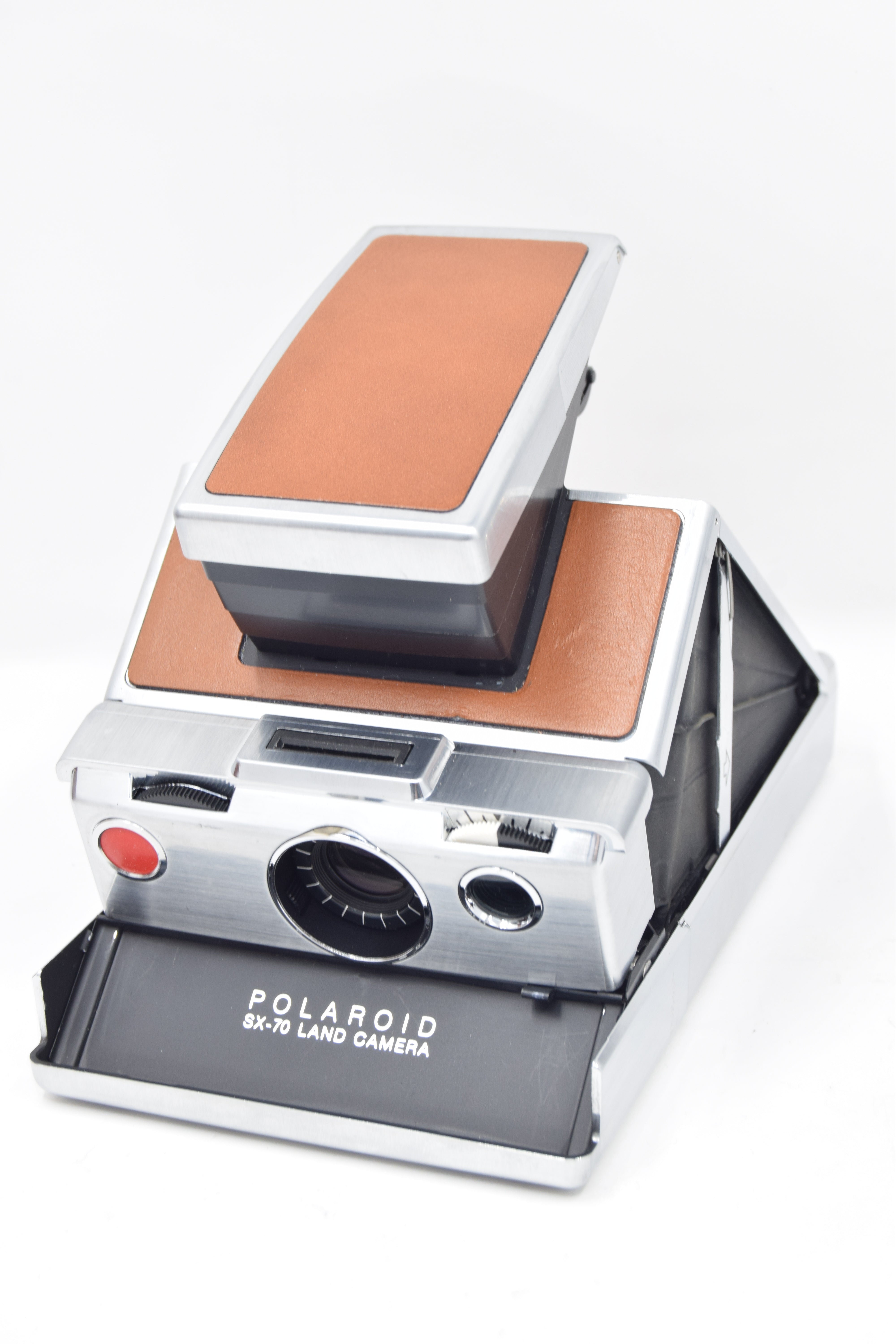 Used Polaroid SX-70 Land Camera Model 1 - Silver & Black Folding SLR