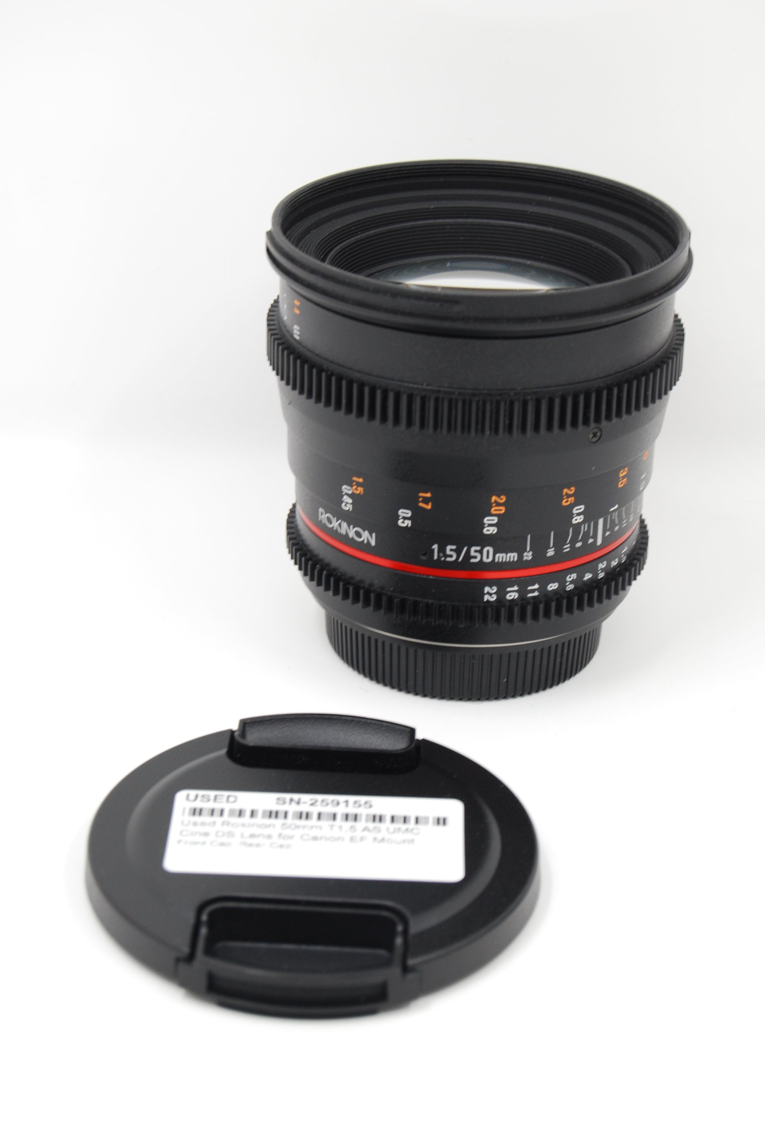 Used Rokinon 50mm T1.5 AS UMC Cine DS Lens for Canon EF Mount