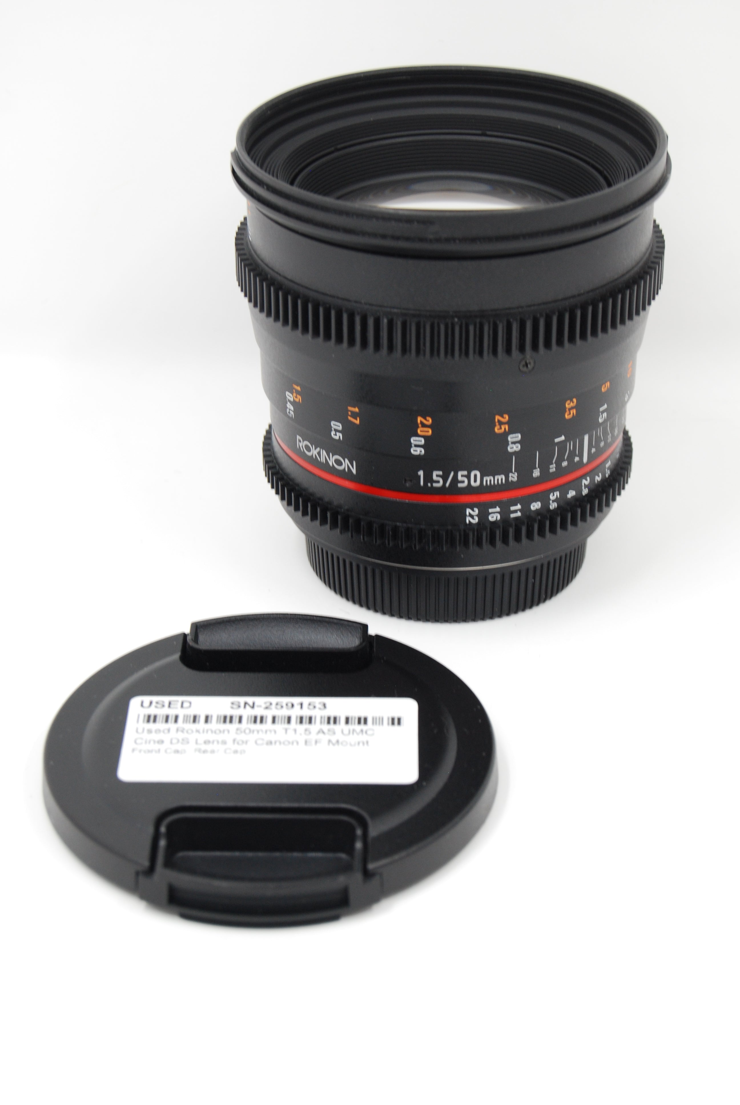 Used Rokinon 50mm T1.5 AS UMC Cine DS Lens for Canon EF Mount
