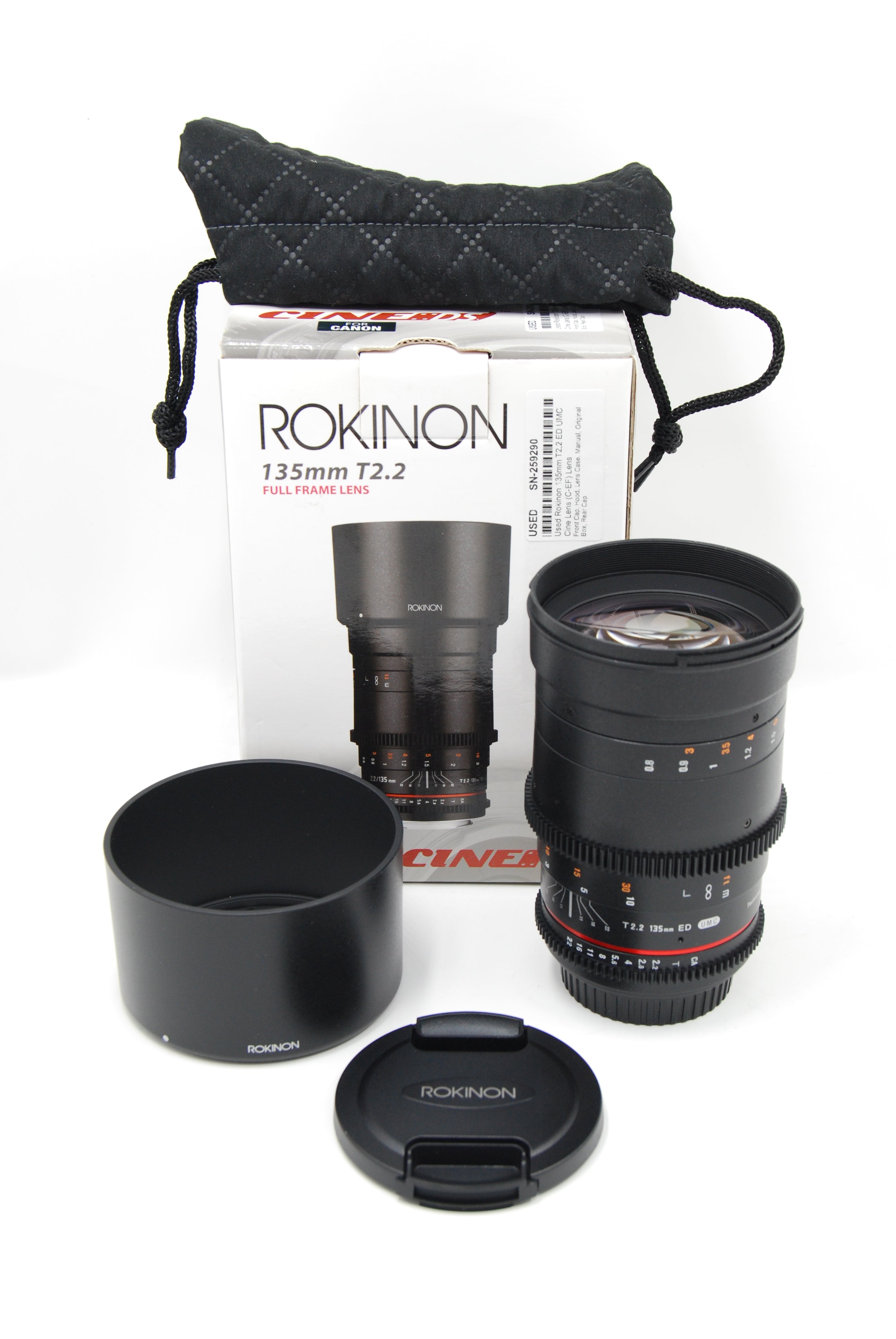 Used Rokinon 135mm T2.2 ED UMC Cine Lens (C-EF) Lens