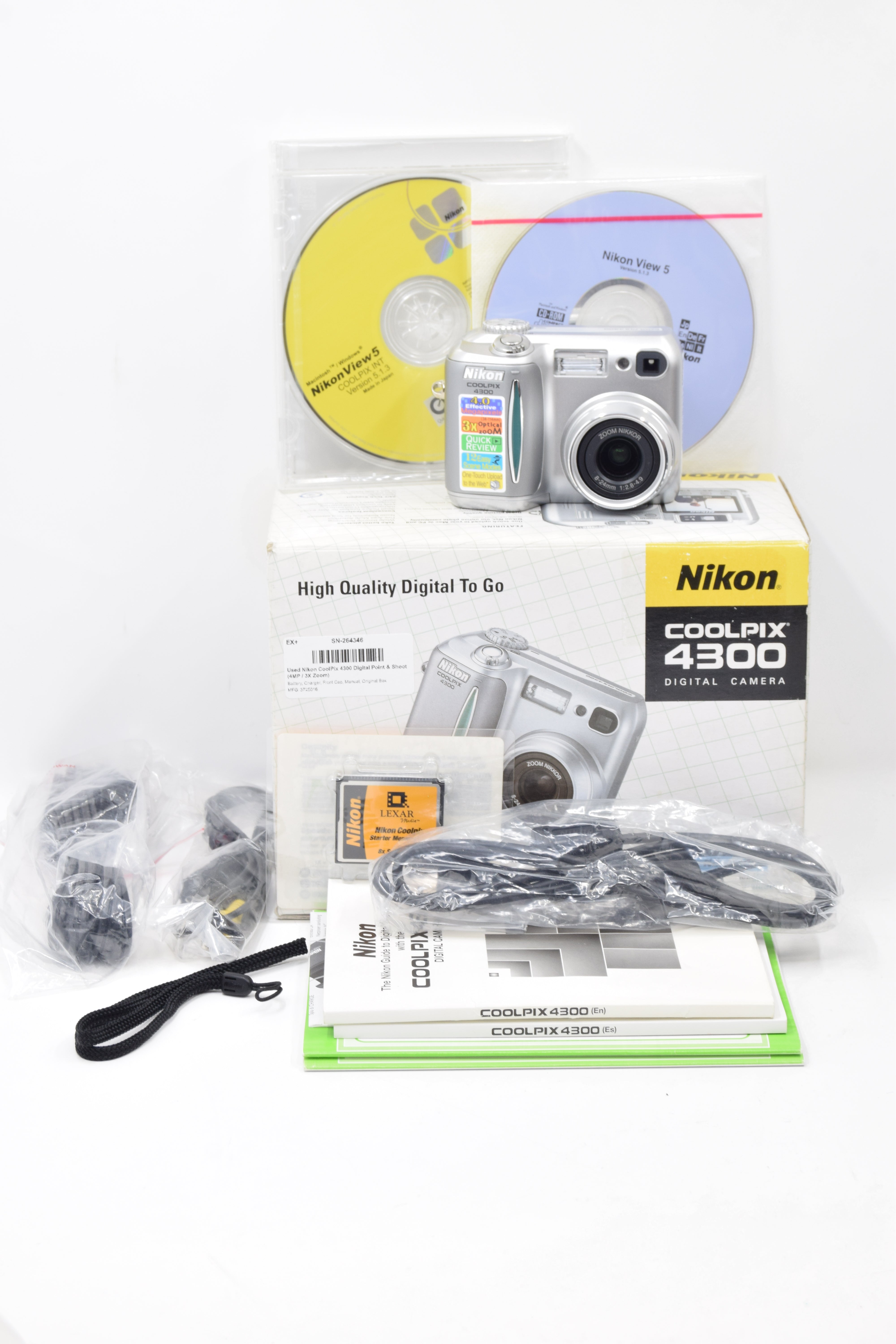 Used Nikon CoolPix 4300 Digital Point & Shoot (4MP / 3X Zoom)