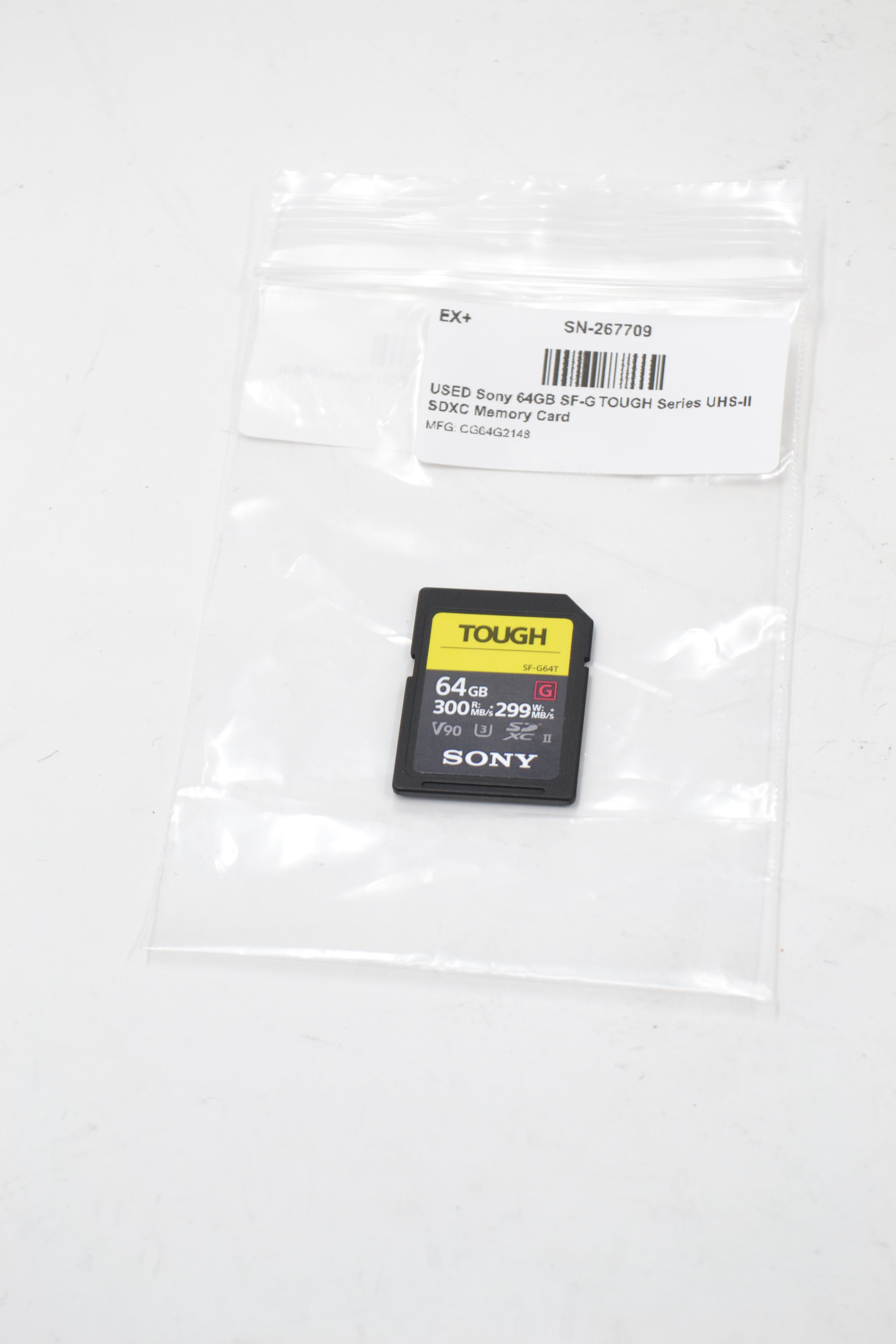 USED Sony 64GB SF-G TOUGH Series UHS-II SDXC Memory Card