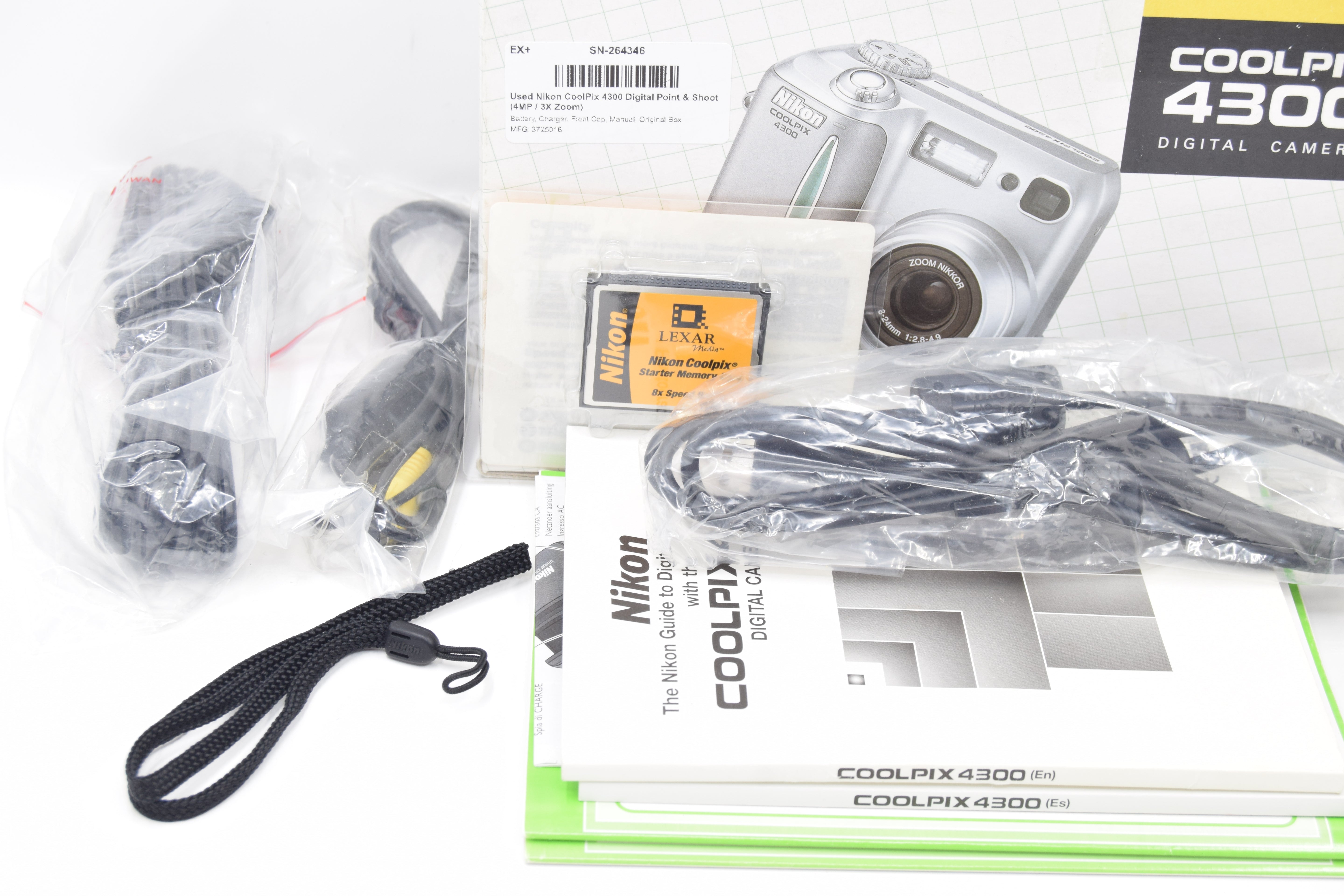 Used Nikon CoolPix 4300 Digital Point & Shoot (4MP / 3X Zoom)