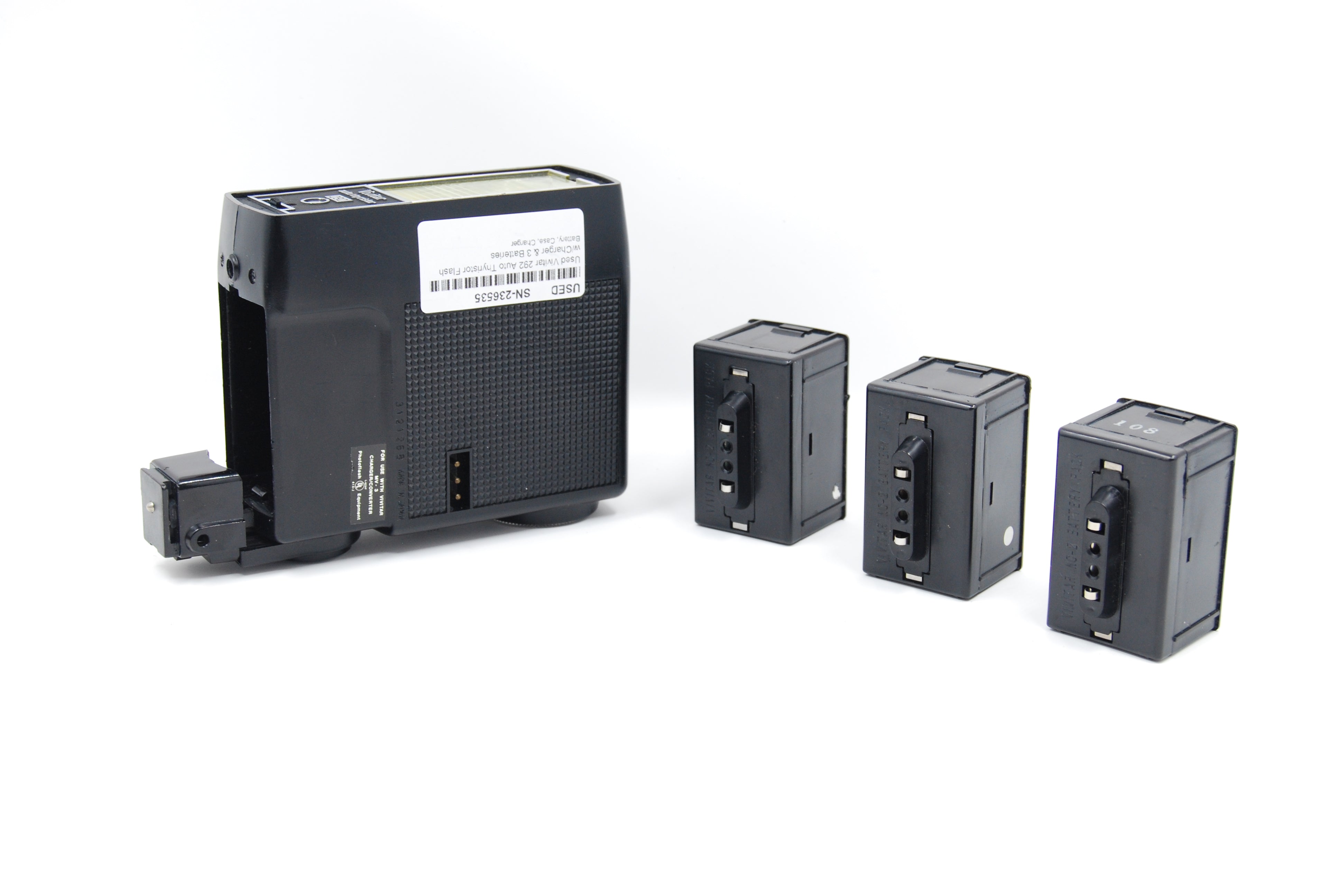 Used Vivitar 292 Auto Thyristor Flash w/Charger & 3 Batteries