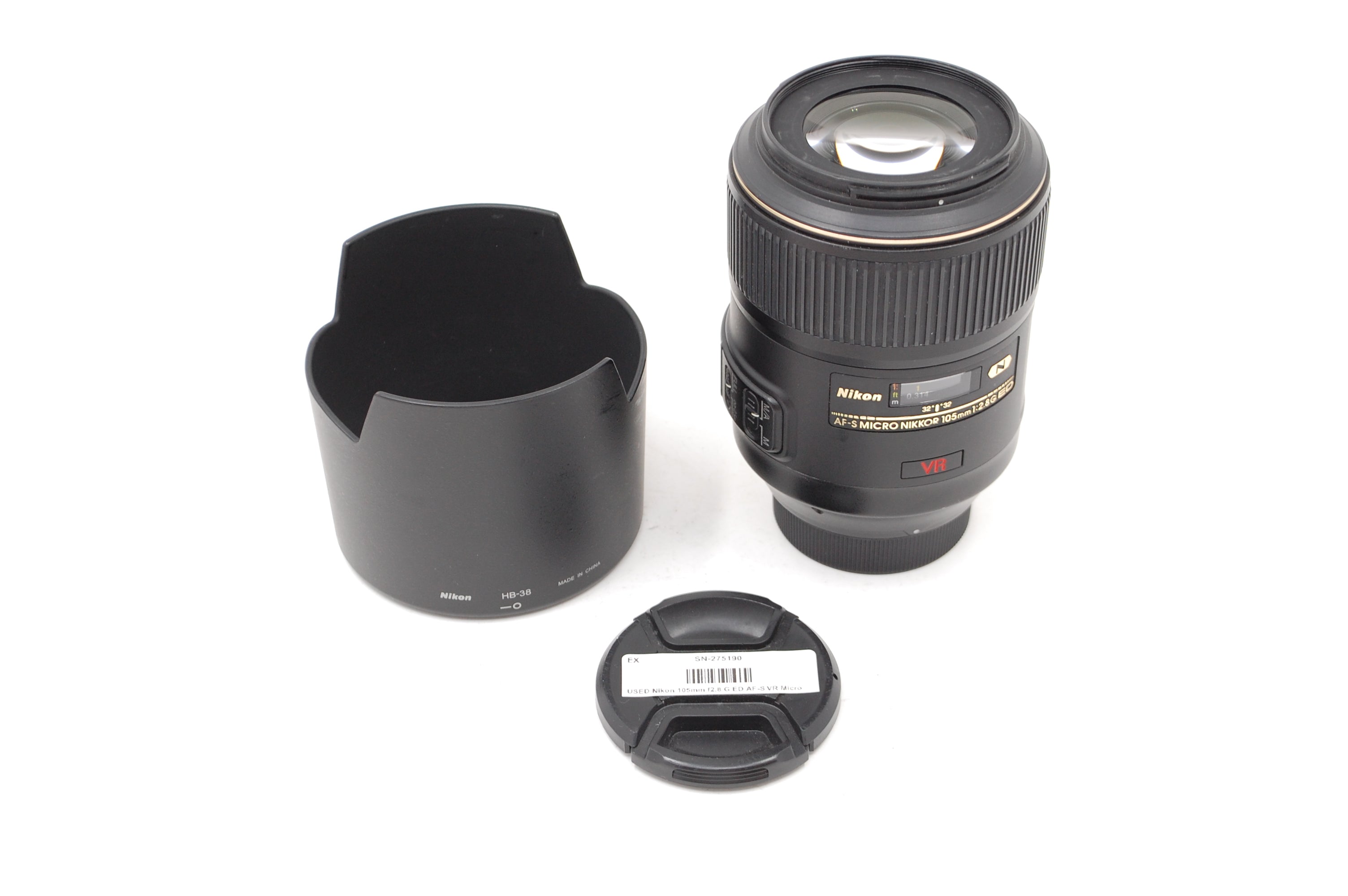 USED Nikon 105mm f2.8 G ED AF-S VR Micro Lens