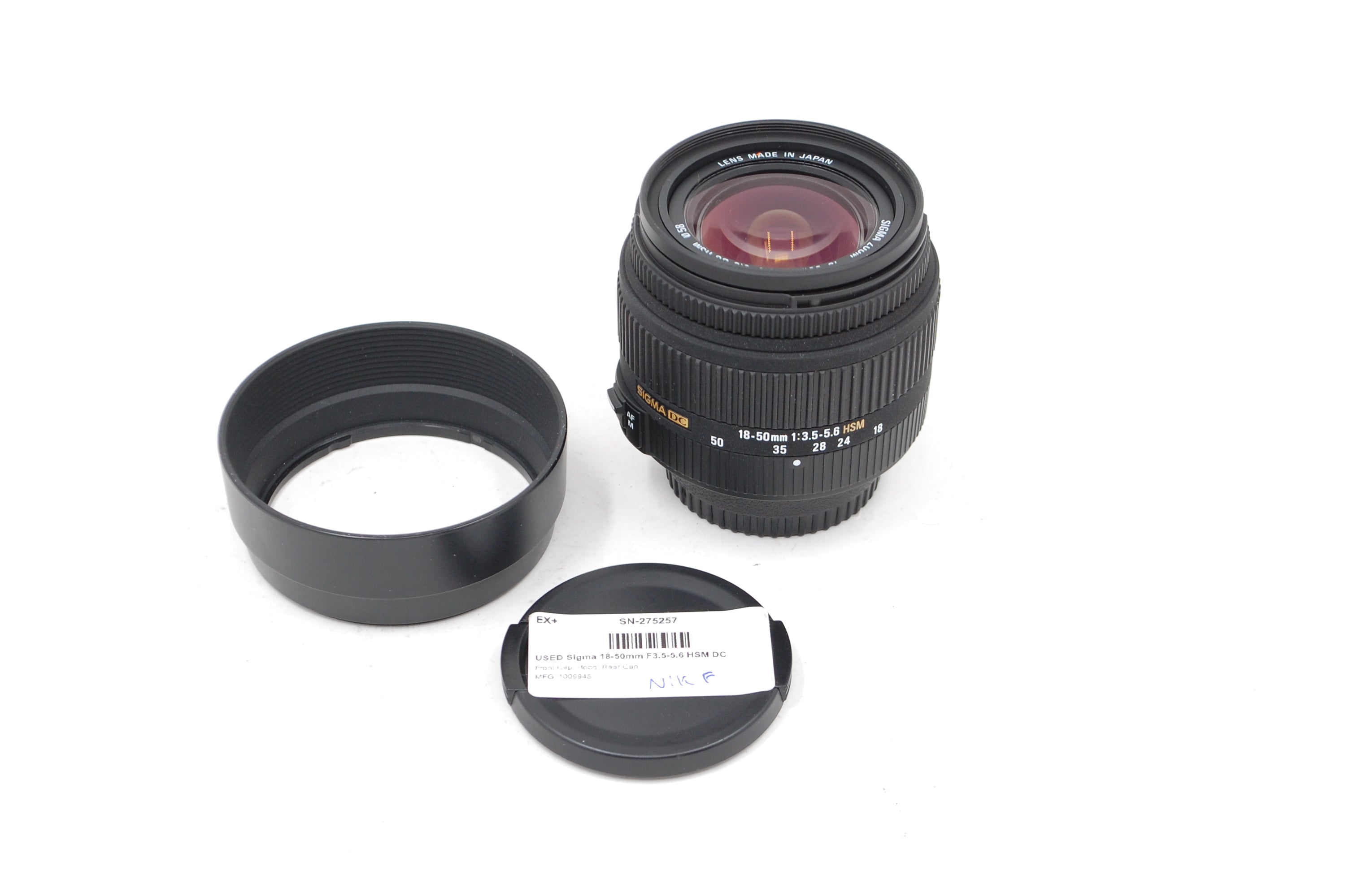 USED Sigma 18-50mm F3.5-5.6 HSM DC for Nikon F