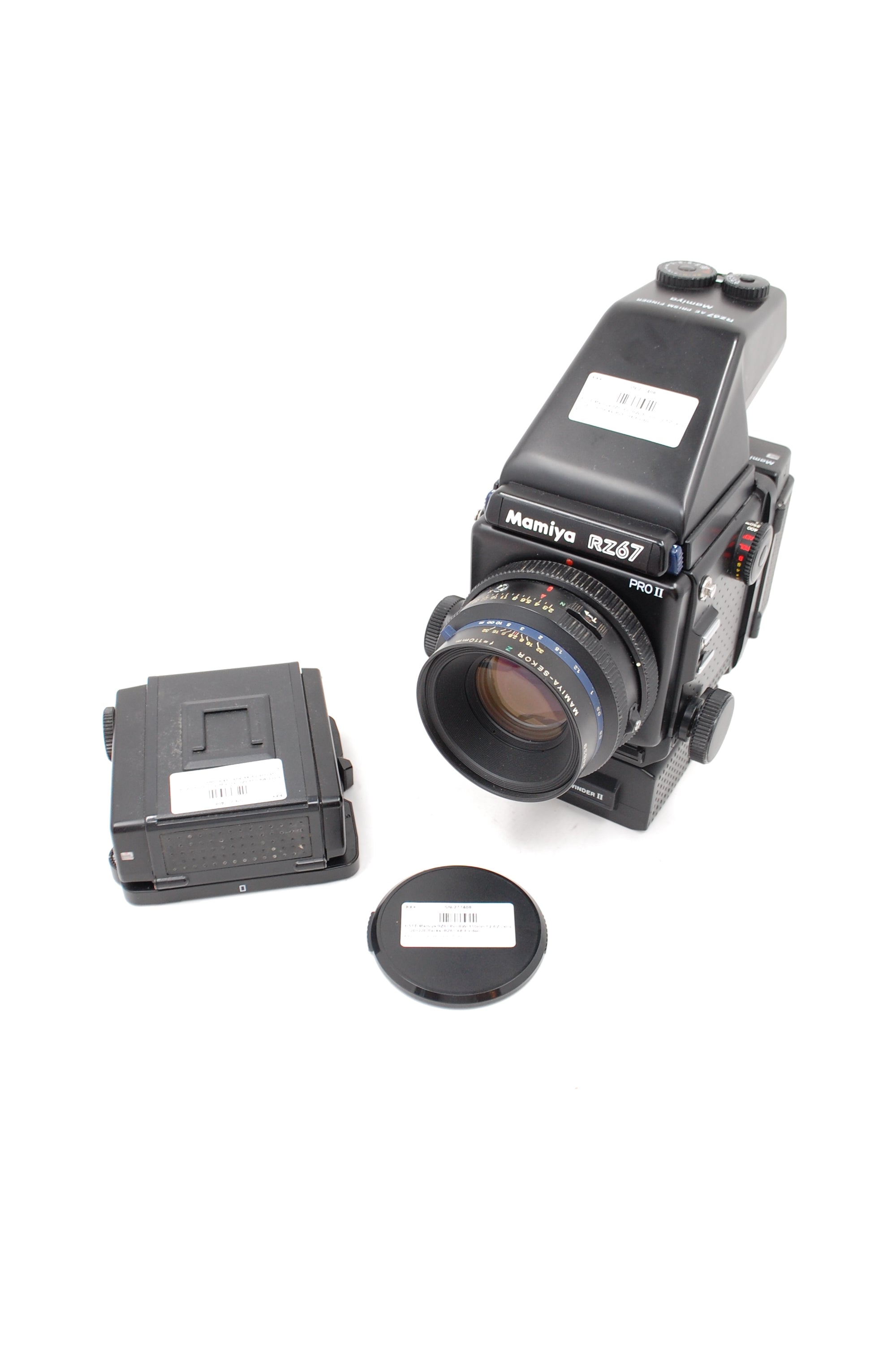 USED Mamiya RZ67 Pro II W/ 110mm F2.8 Z Lens - 120+220 Backs, RZ67 AE Finder, RZ67 Winder II