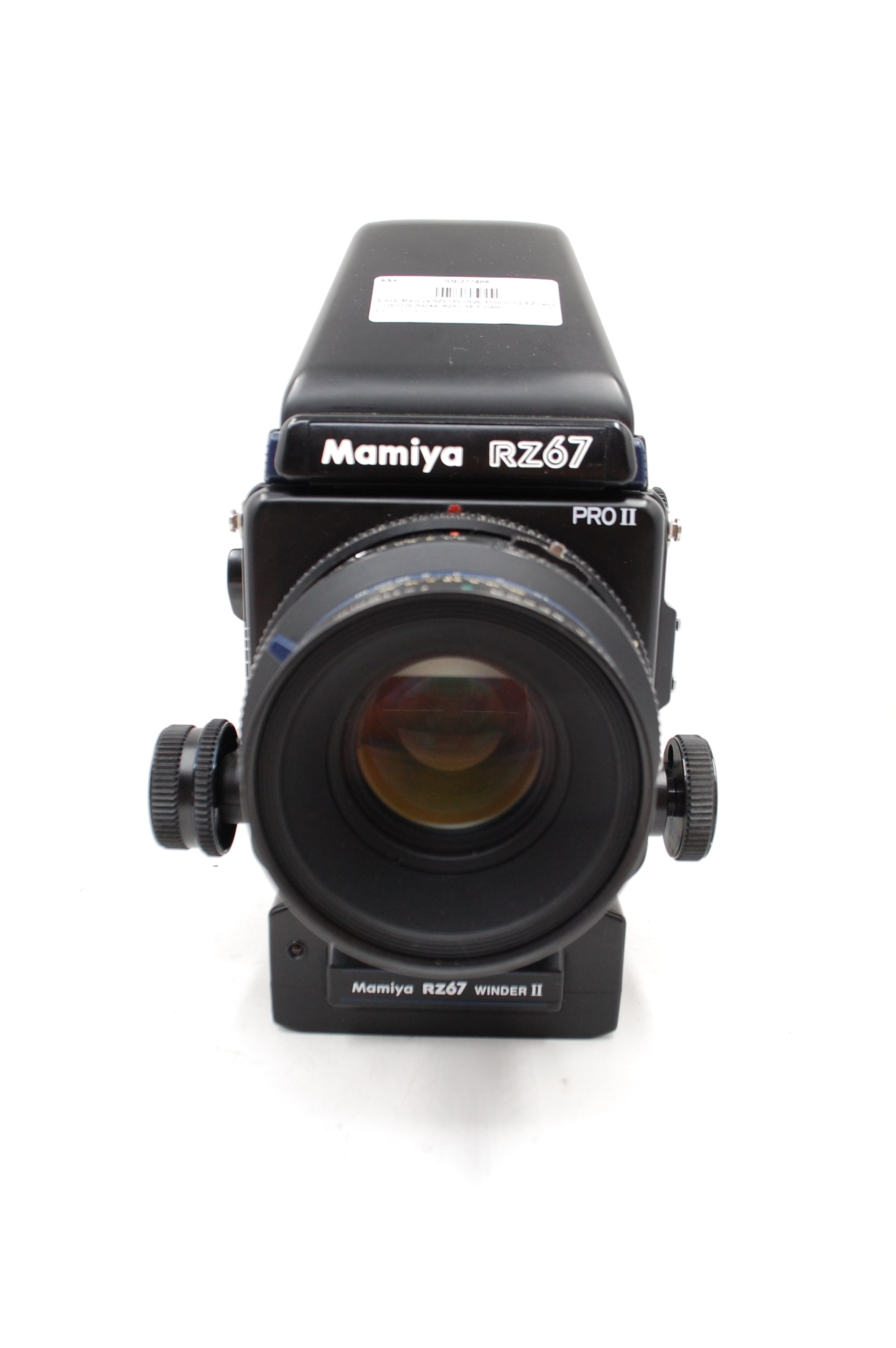 USED Mamiya RZ67 Pro II W/ 110mm F2.8 Z Lens - 120+220 Backs, RZ67 AE Finder, RZ67 Winder II
