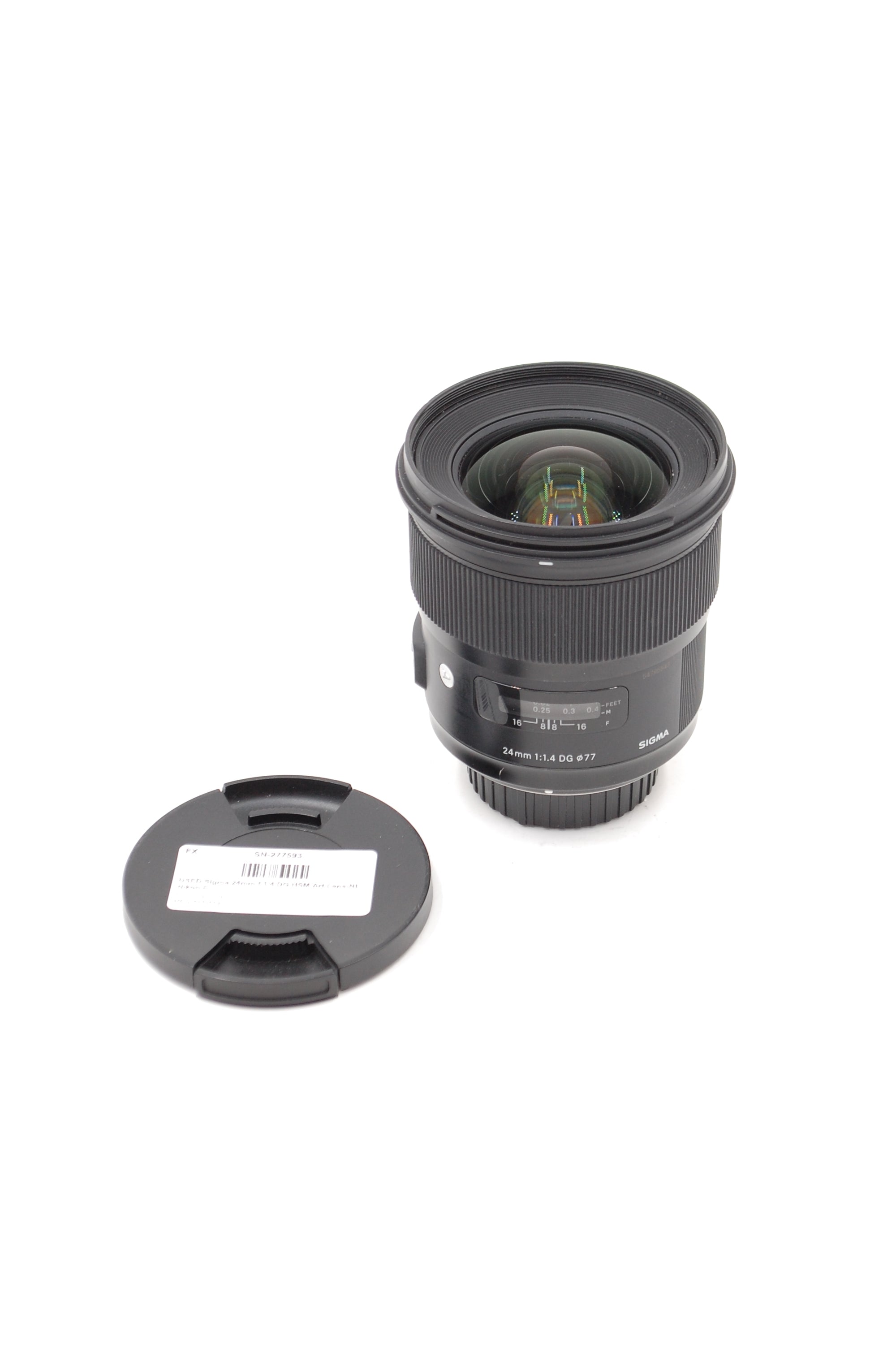 USED Sigma 24mm f/1.4 DG HSM Art Lens-NI Nikon F